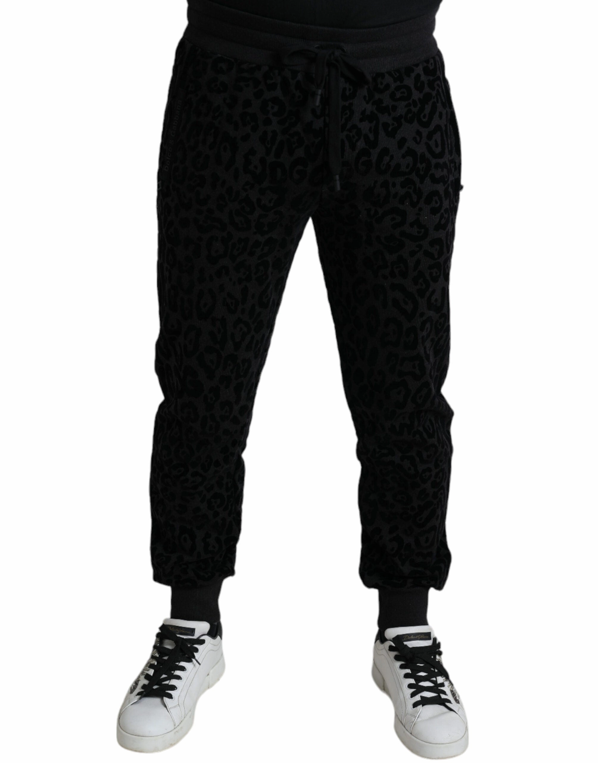 Dolce & Gabbana Elegant Leopard Joggers for Men's Men