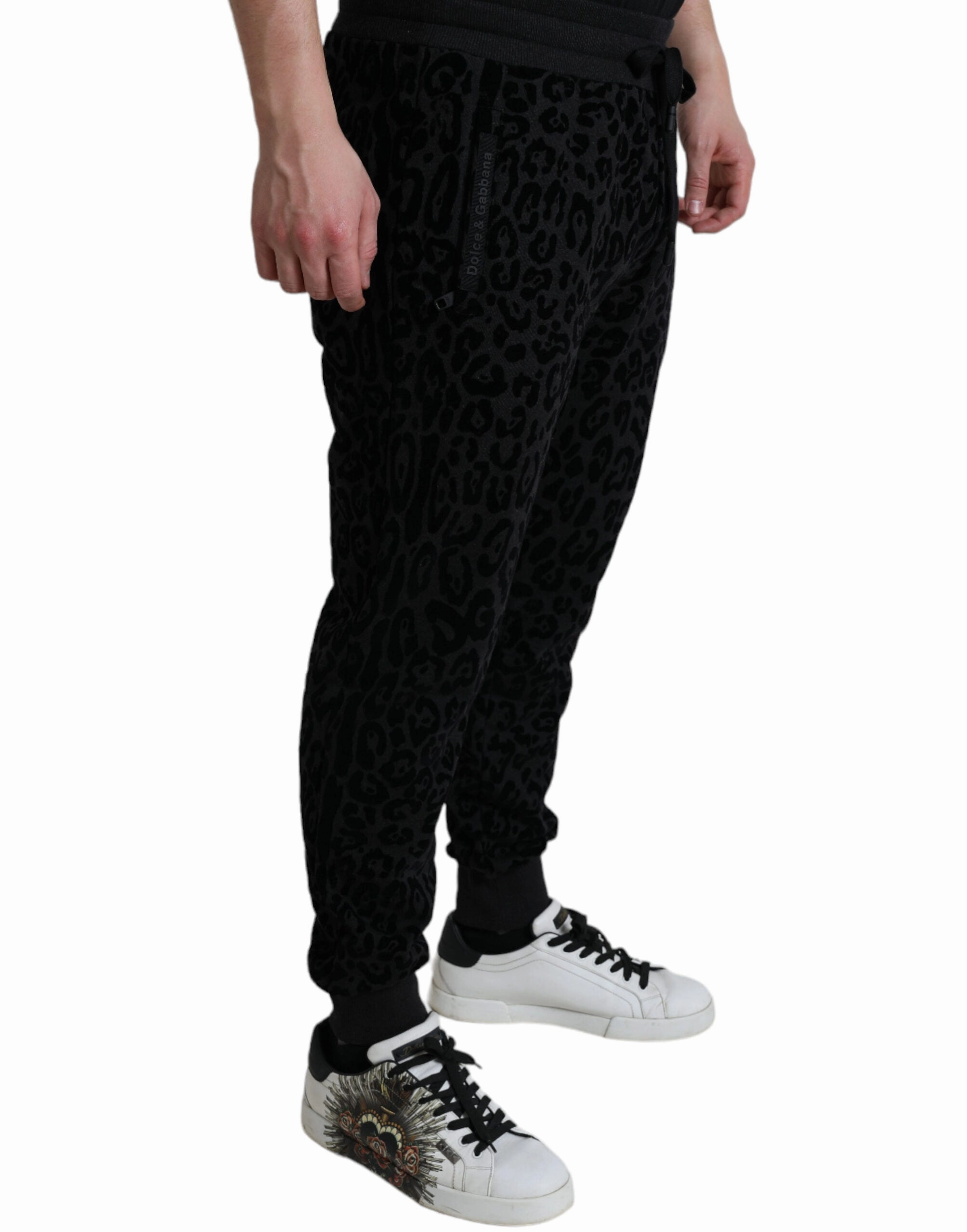 Dolce & Gabbana Elegant Leopard Joggers for Men's Men