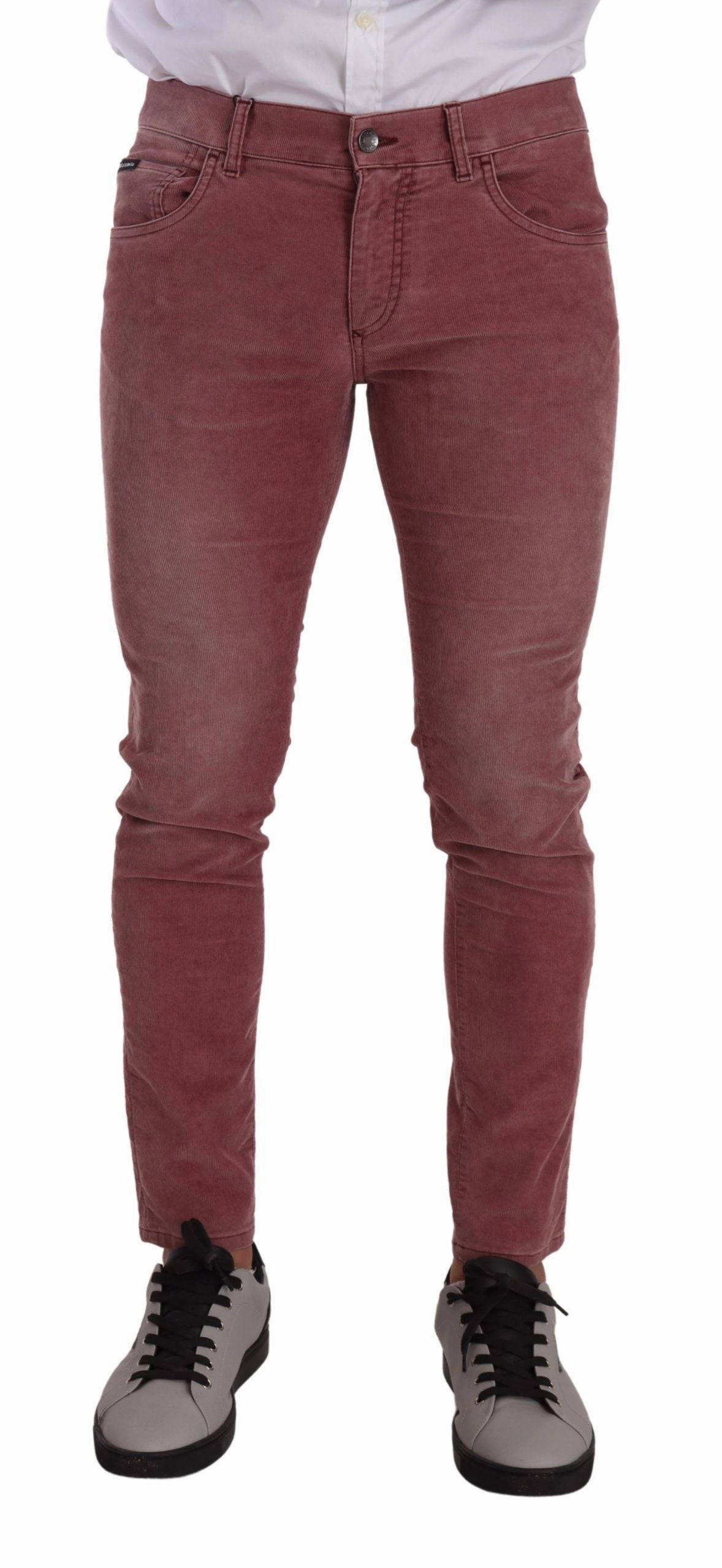 Dolce & Gabbana Elegant Slim Fit Corduroy Men's Jeans
