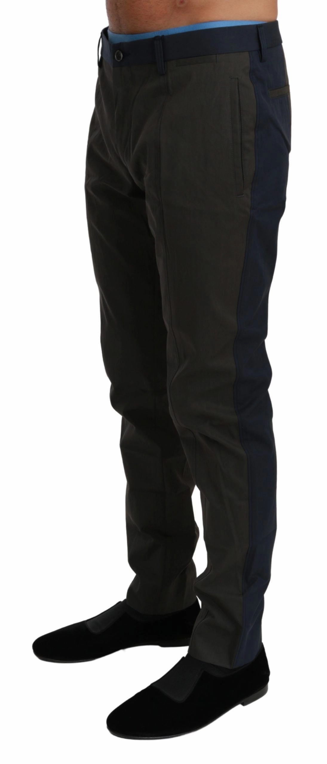 Dolce & Gabbana Elegant Slim Fit Striped Casual Men's Pants