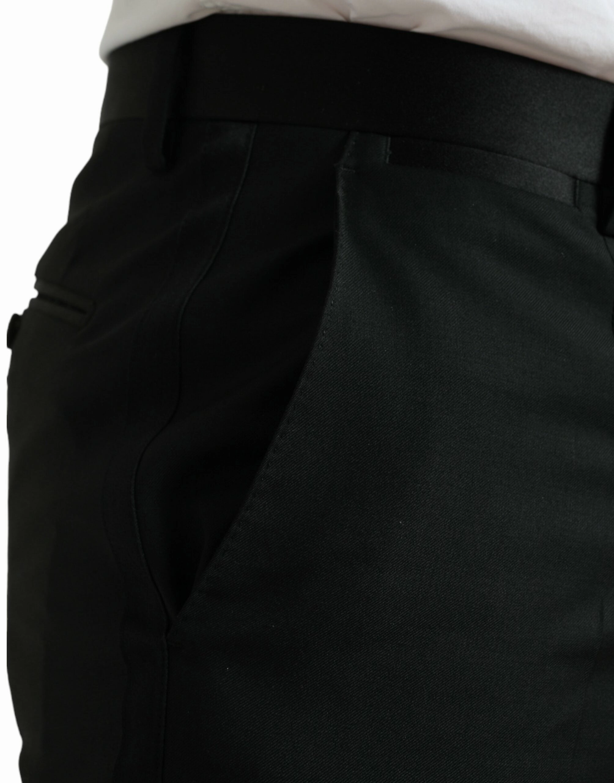 Dolce & Gabbana Elegant Slim Fit Wool Dress Men's Pants