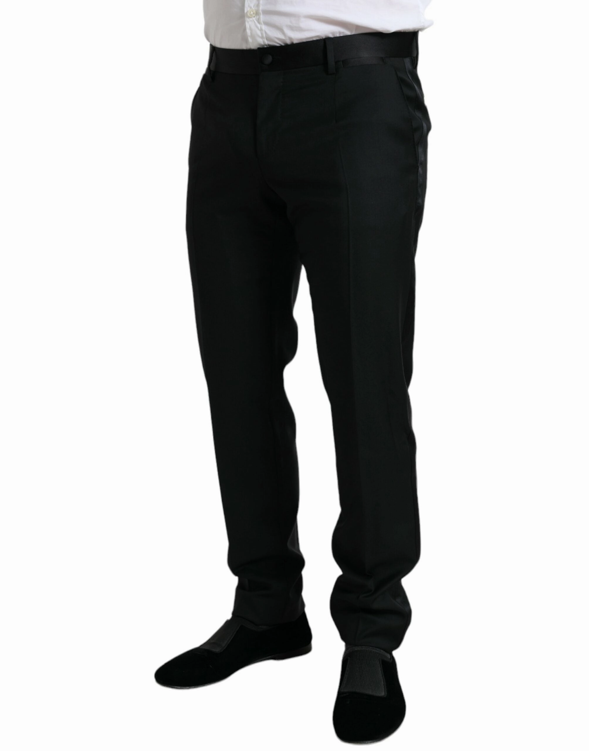 Dolce & Gabbana Elegant Slim Fit Wool Dress Men's Pants