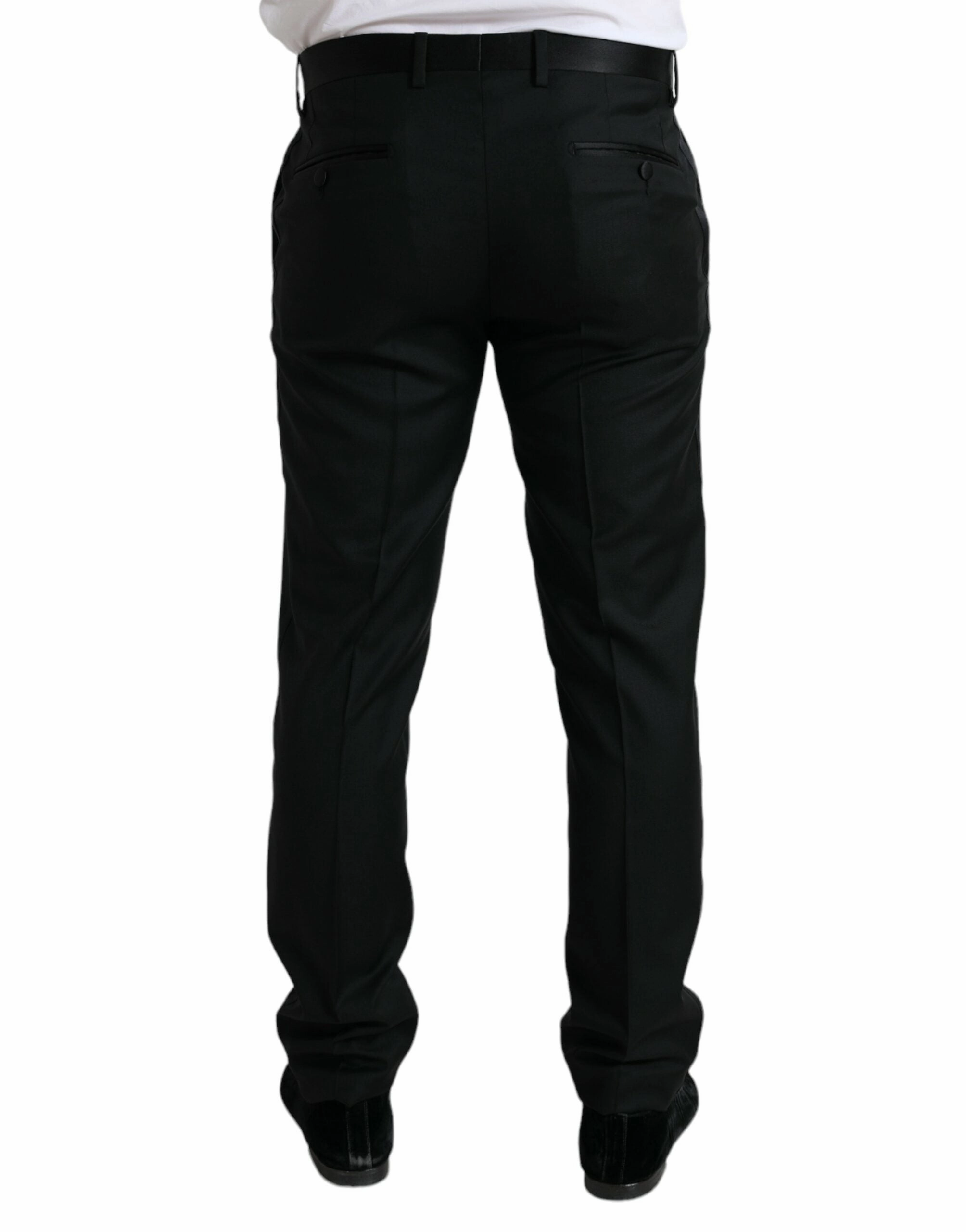Dolce & Gabbana Elegant Slim Fit Wool Dress Men's Pants