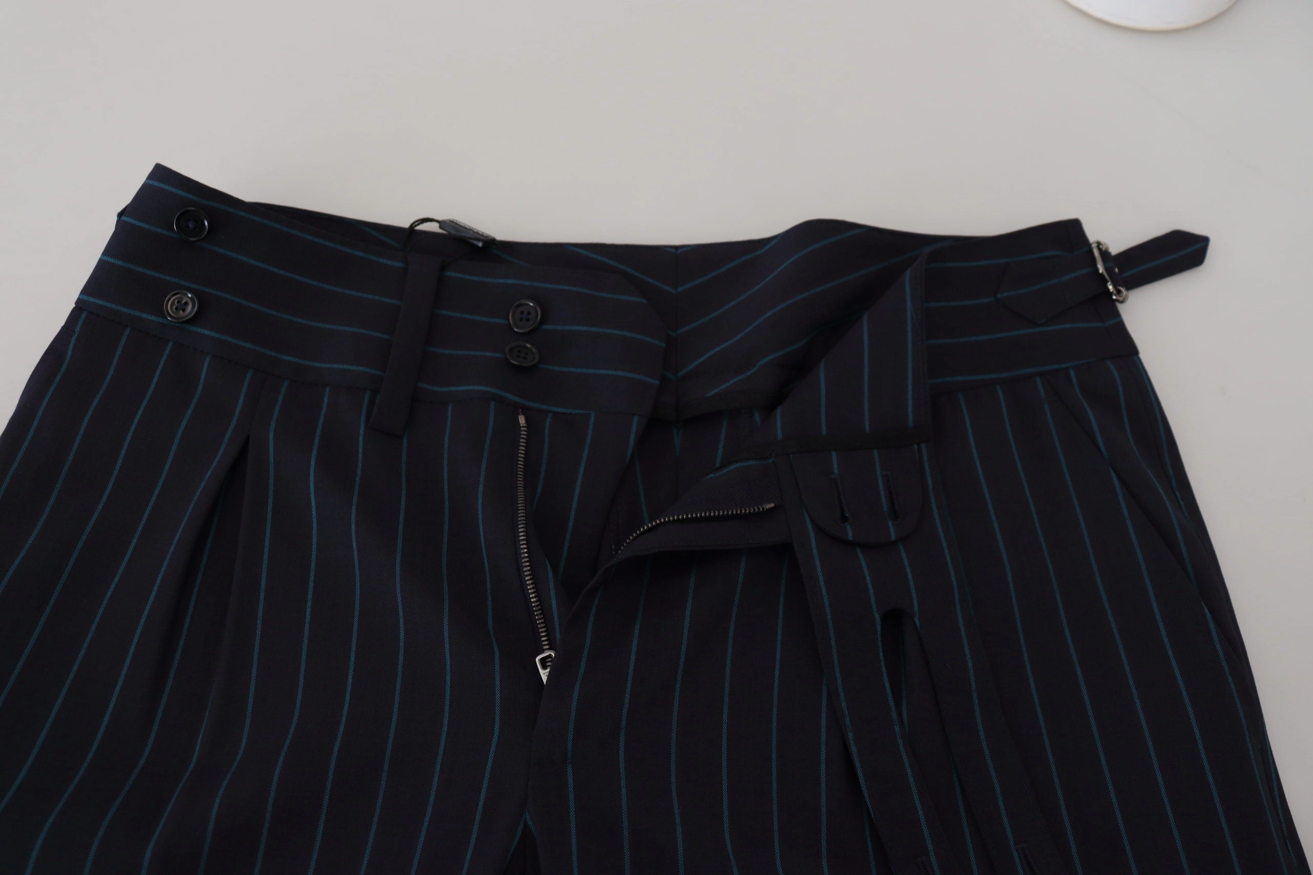 Dolce & Gabbana Elegant Stripe Virgin Wool Men's Trousers