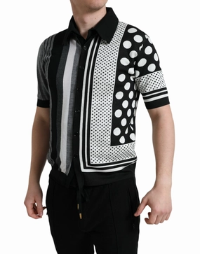 Dolce & Gabbana Elegant Striped Silk Blend Men's Cardigan winter sweaters outlet