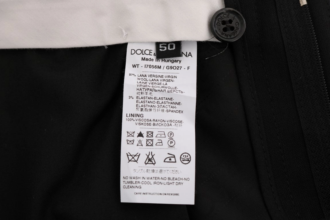 Dolce & Gabbana Elegant Striped Straight Fit Dress Men's Pants