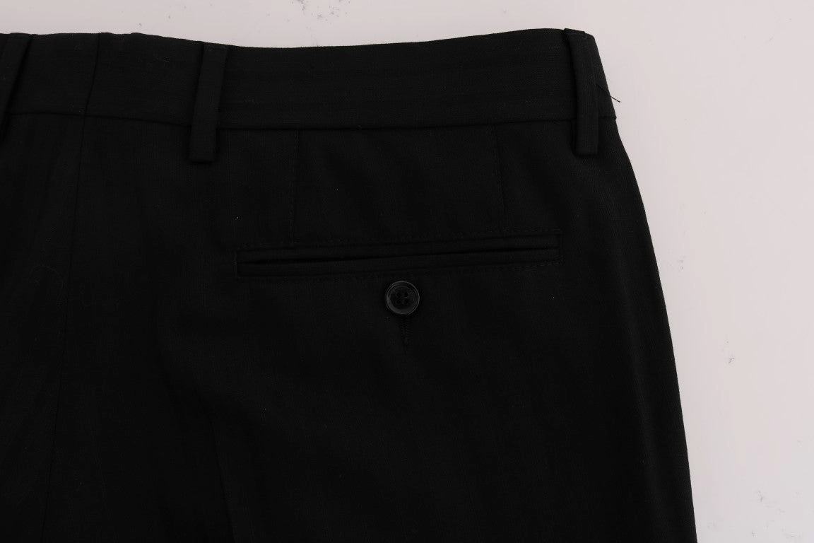 Dolce & Gabbana Elegant Striped Straight Fit Dress Men's Pants