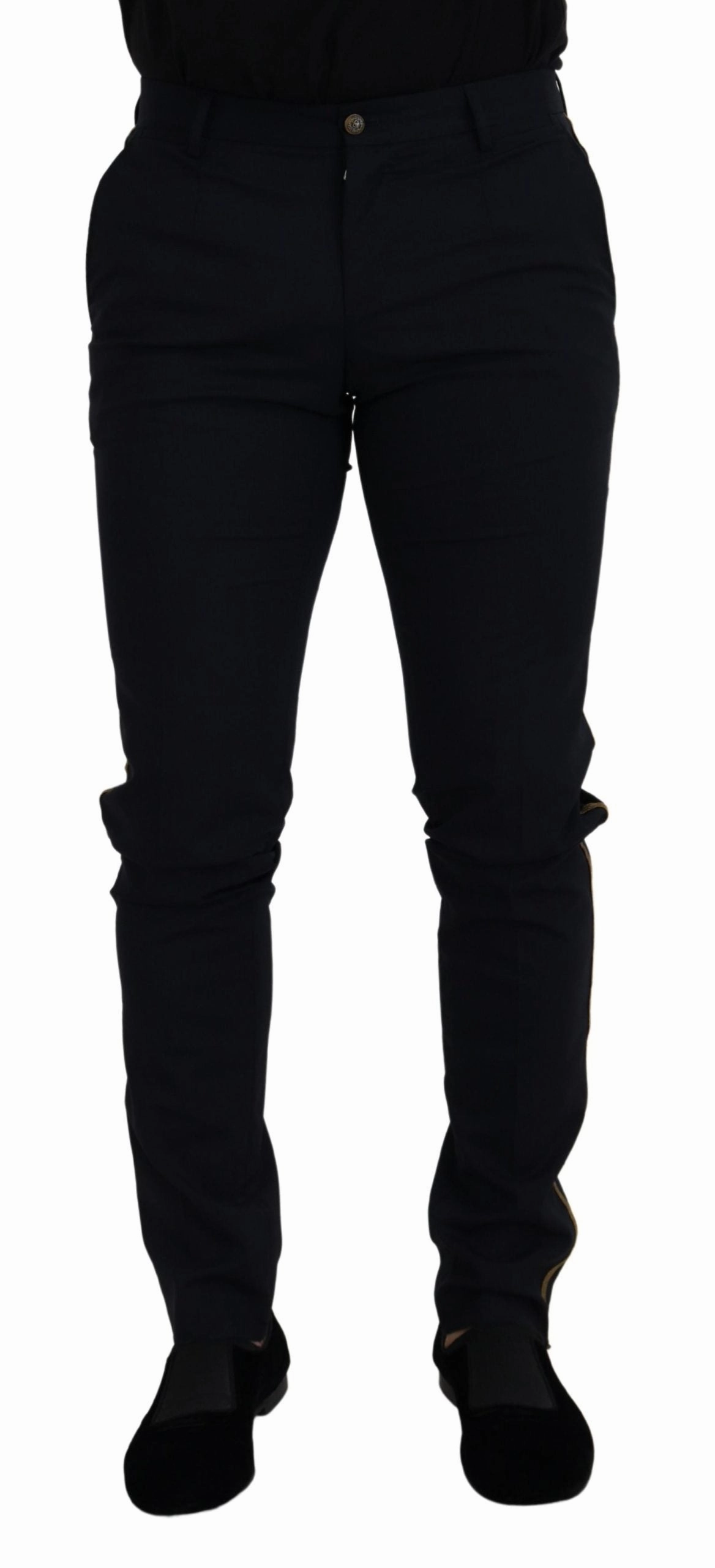 Dolce & Gabbana Elegant Wool-Blend Men's Trousers
