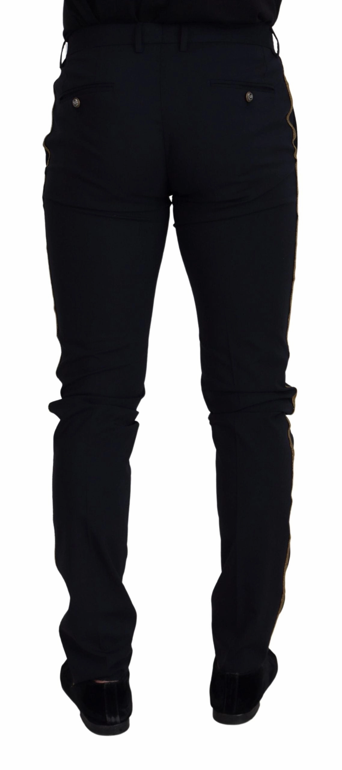 Dolce & Gabbana Elegant Wool-Blend Men's Trousers