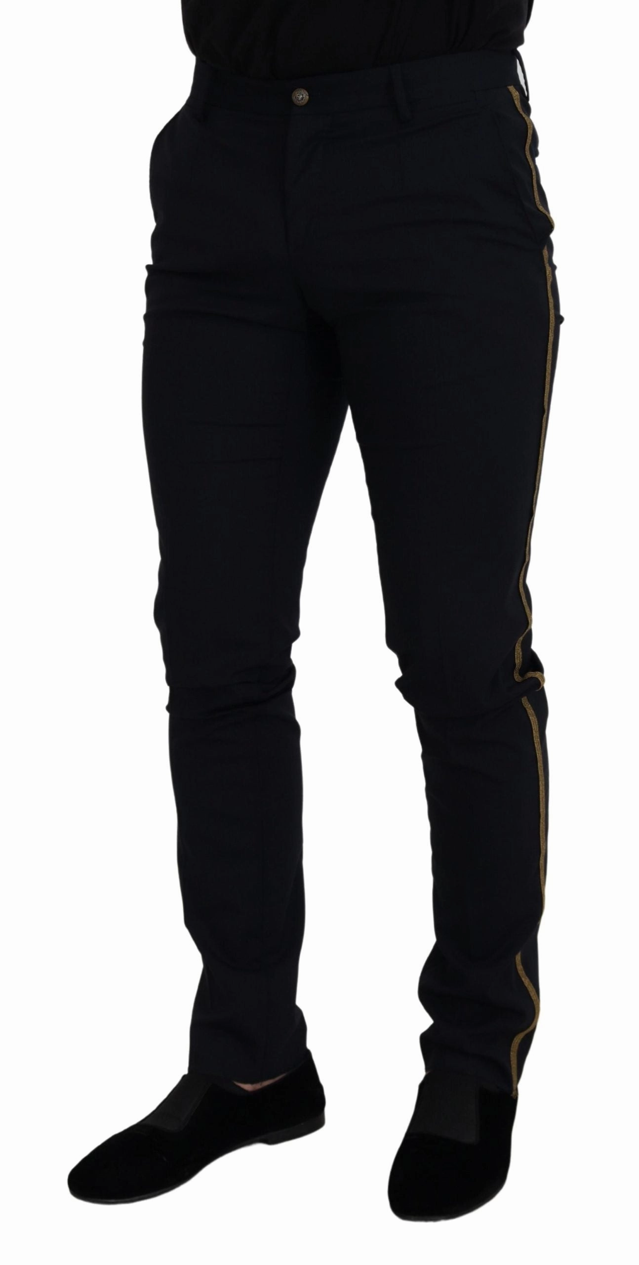 Dolce & Gabbana Elegant Wool-Blend Men's Trousers
