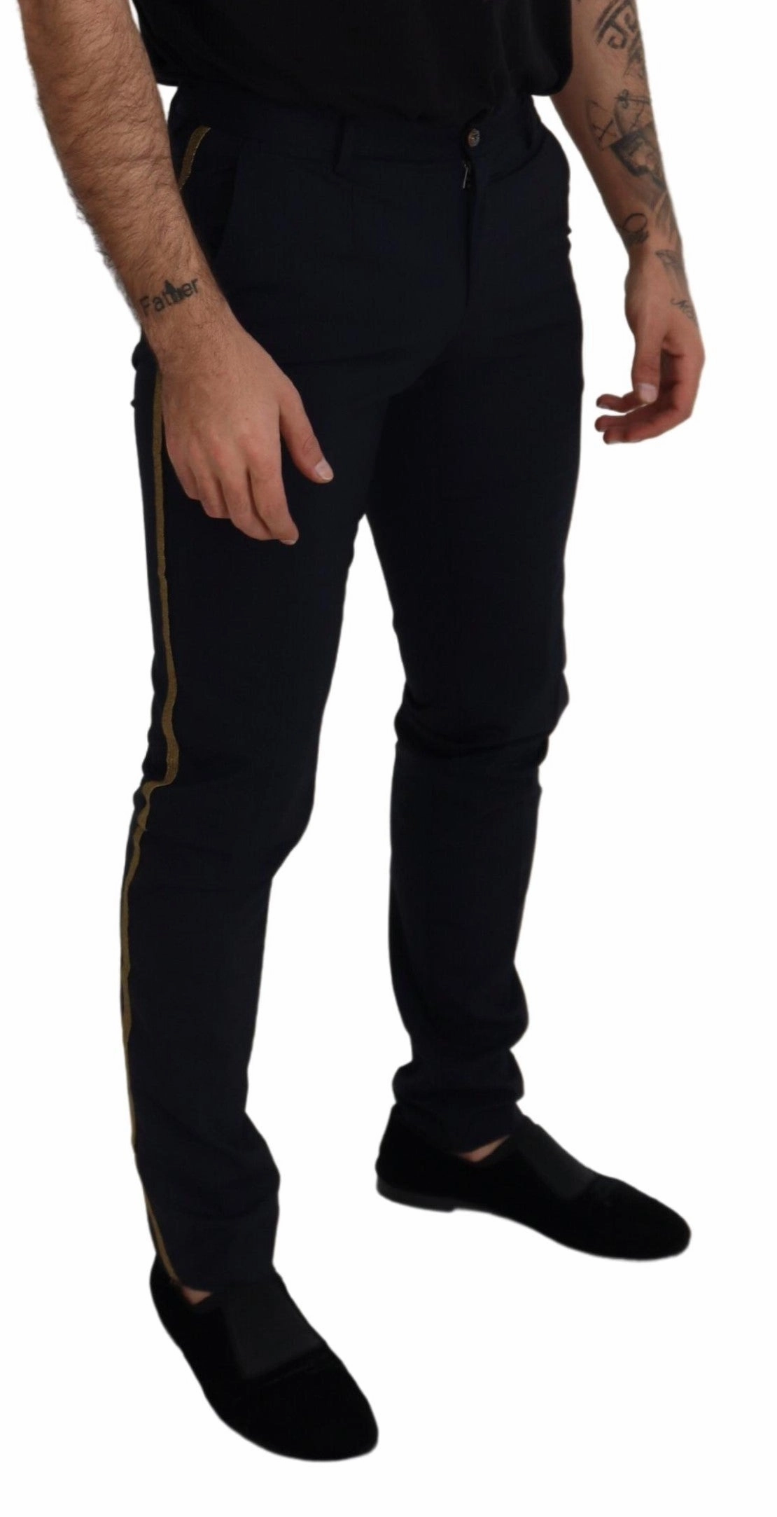 Dolce & Gabbana Elegant Wool-Blend Men's Trousers