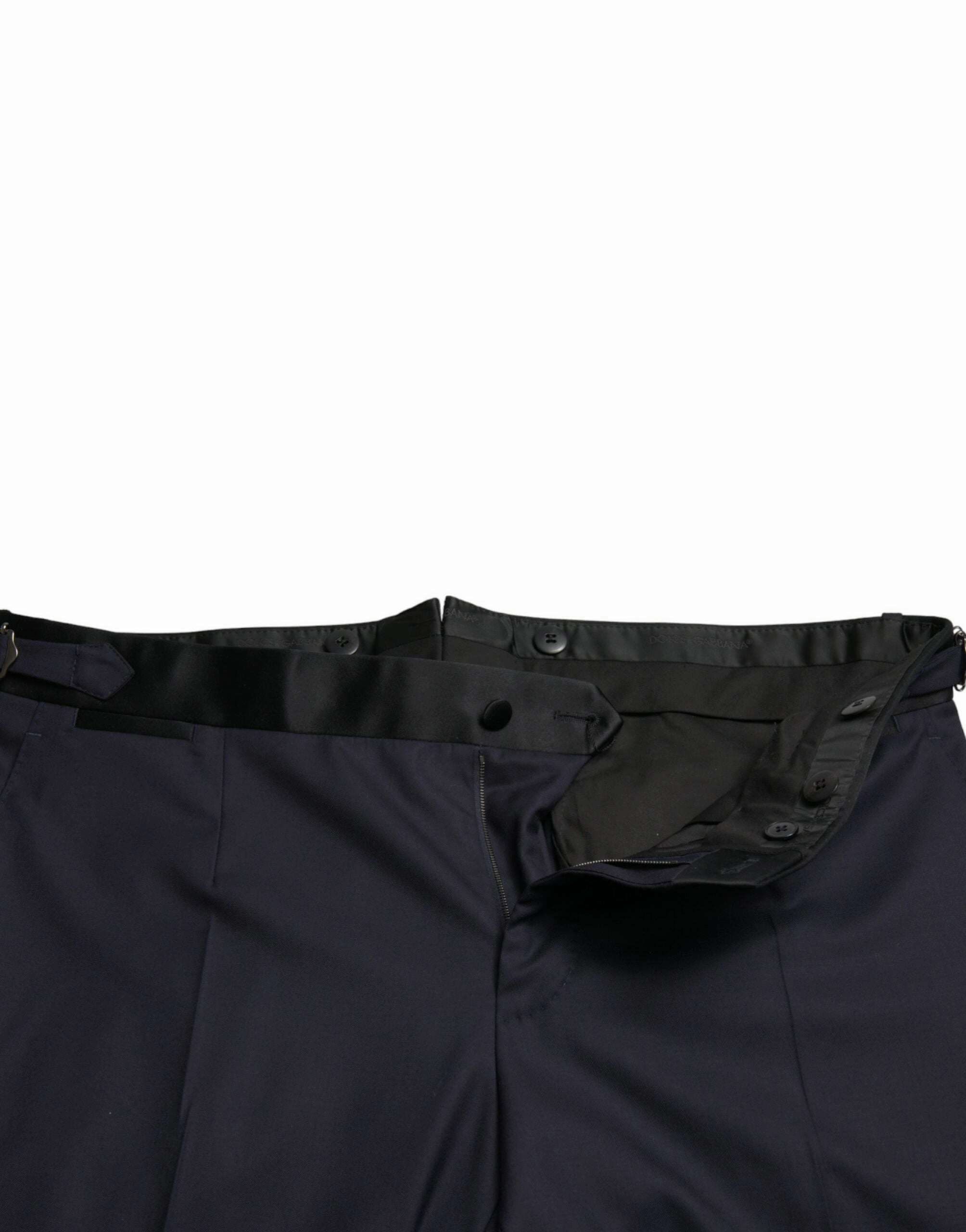 Dolce & Gabbana Elegant Wool-Silk Blend Cropped Dress Men's Pants