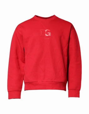 Dolce & Gabbana Embossed Logo Cotton Crew Neck Men's Sweater (Pre-Owned) knit sweaters cheap