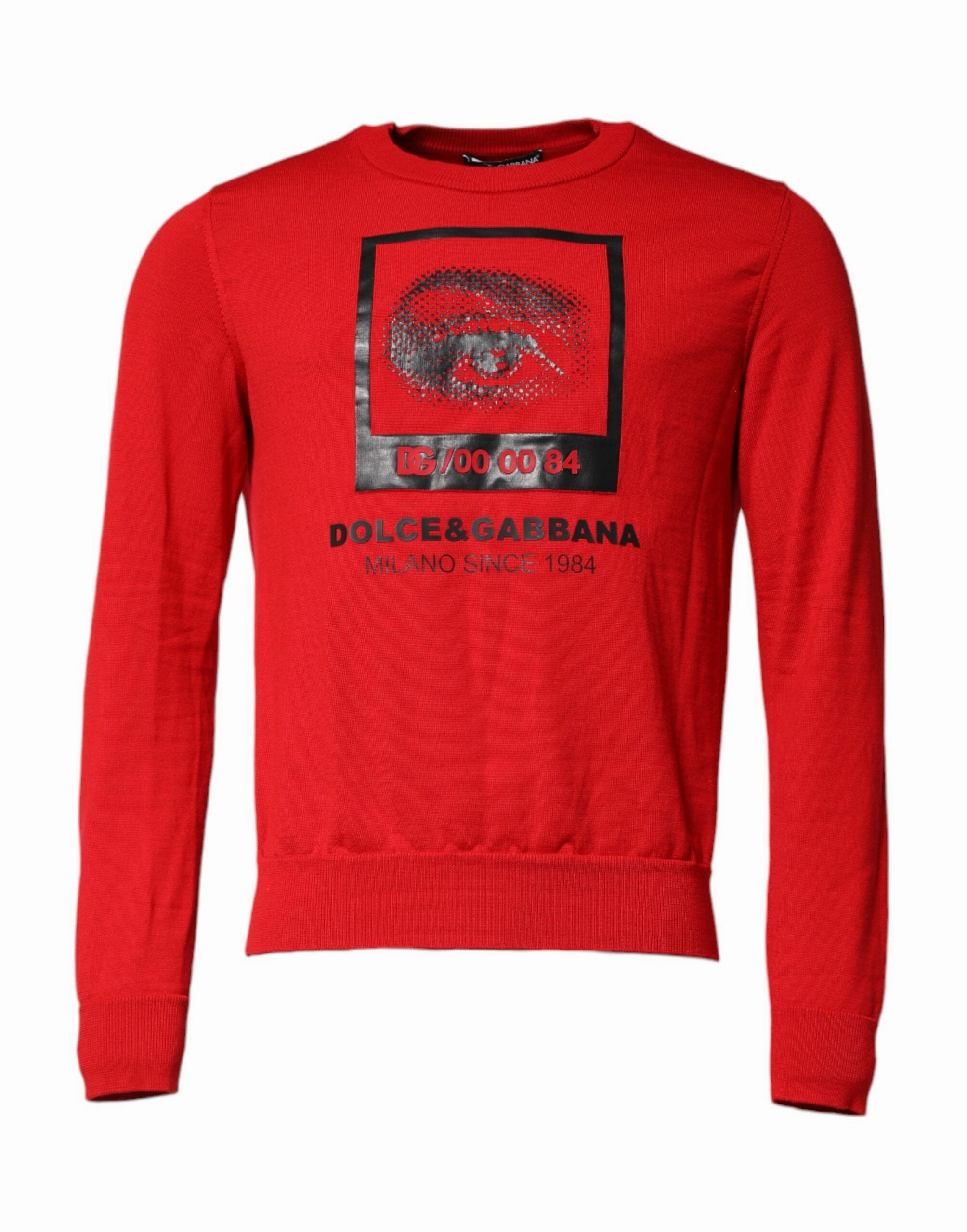 Dolce & Gabbana Eye Print Crew Neck Men Pullover Men's Sweater knit sweaters cheap