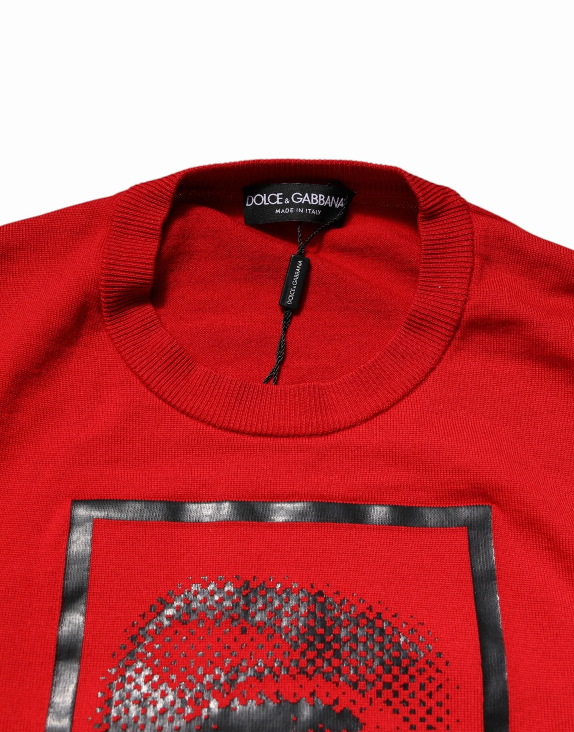 Dolce & Gabbana Eye Print Crew Neck Men Pullover Men's Sweater