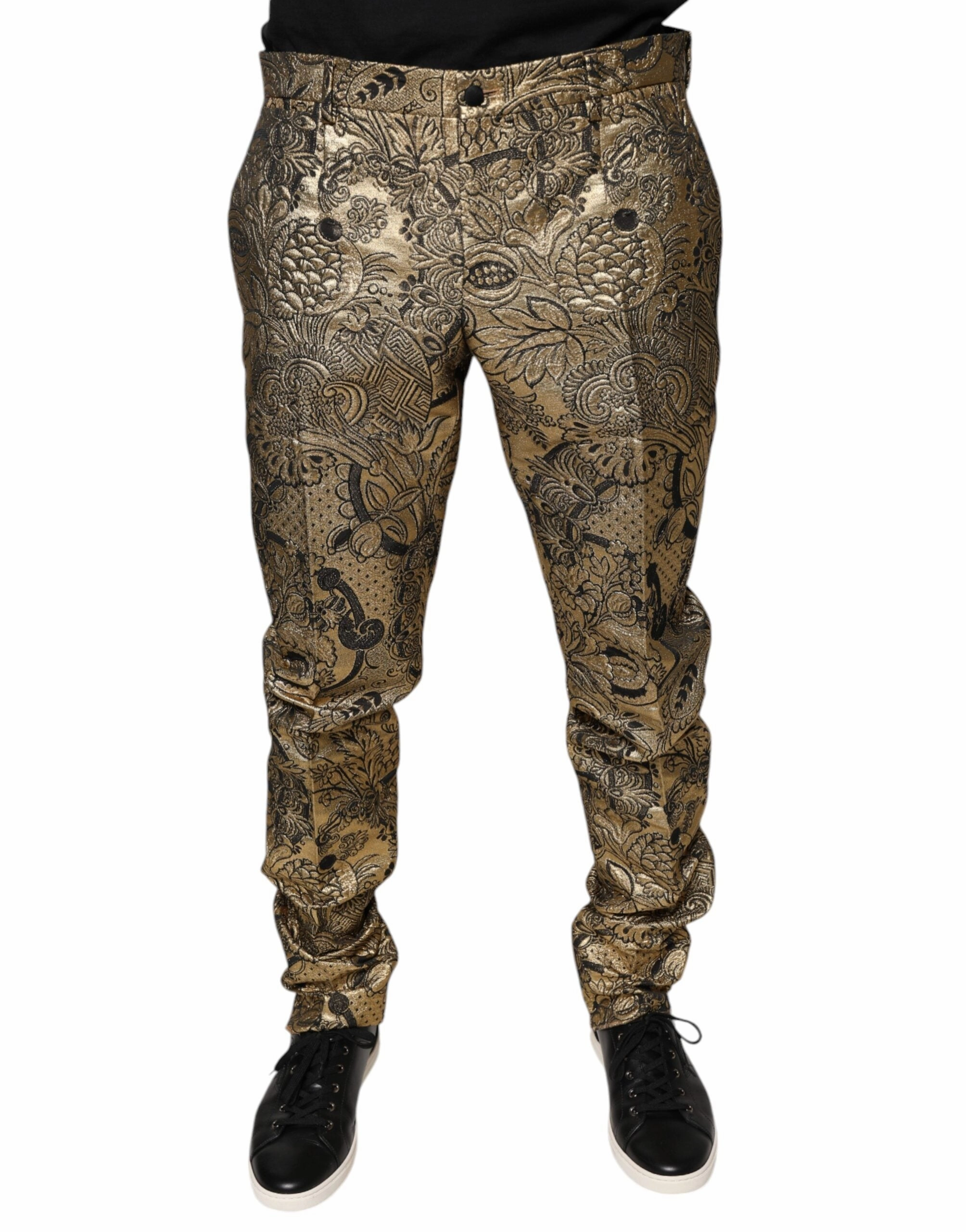 Dolce & Gabbana Floral Jacquard Men Dress Men's Pants