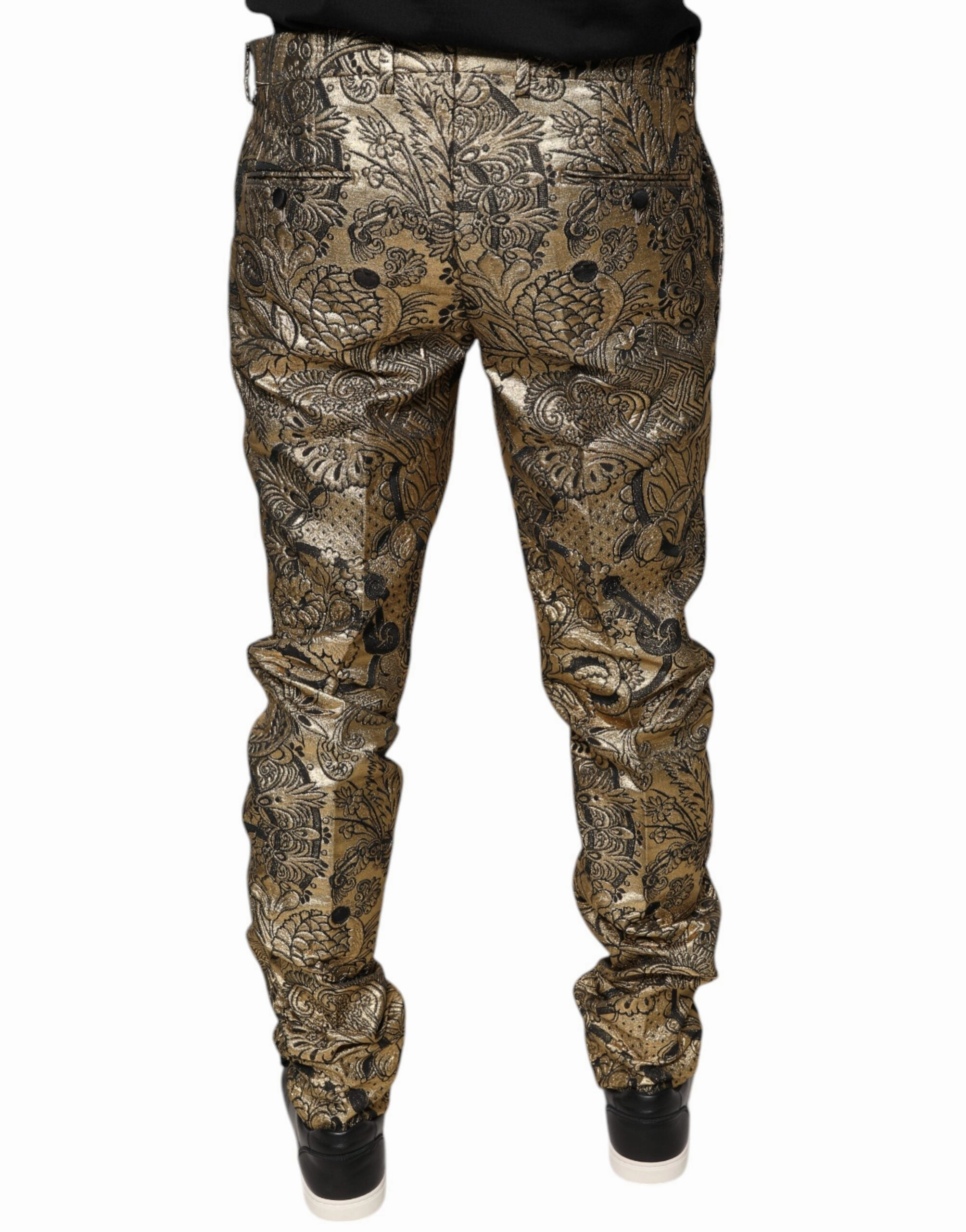 Dolce & Gabbana Floral Jacquard Men Dress Men's Pants