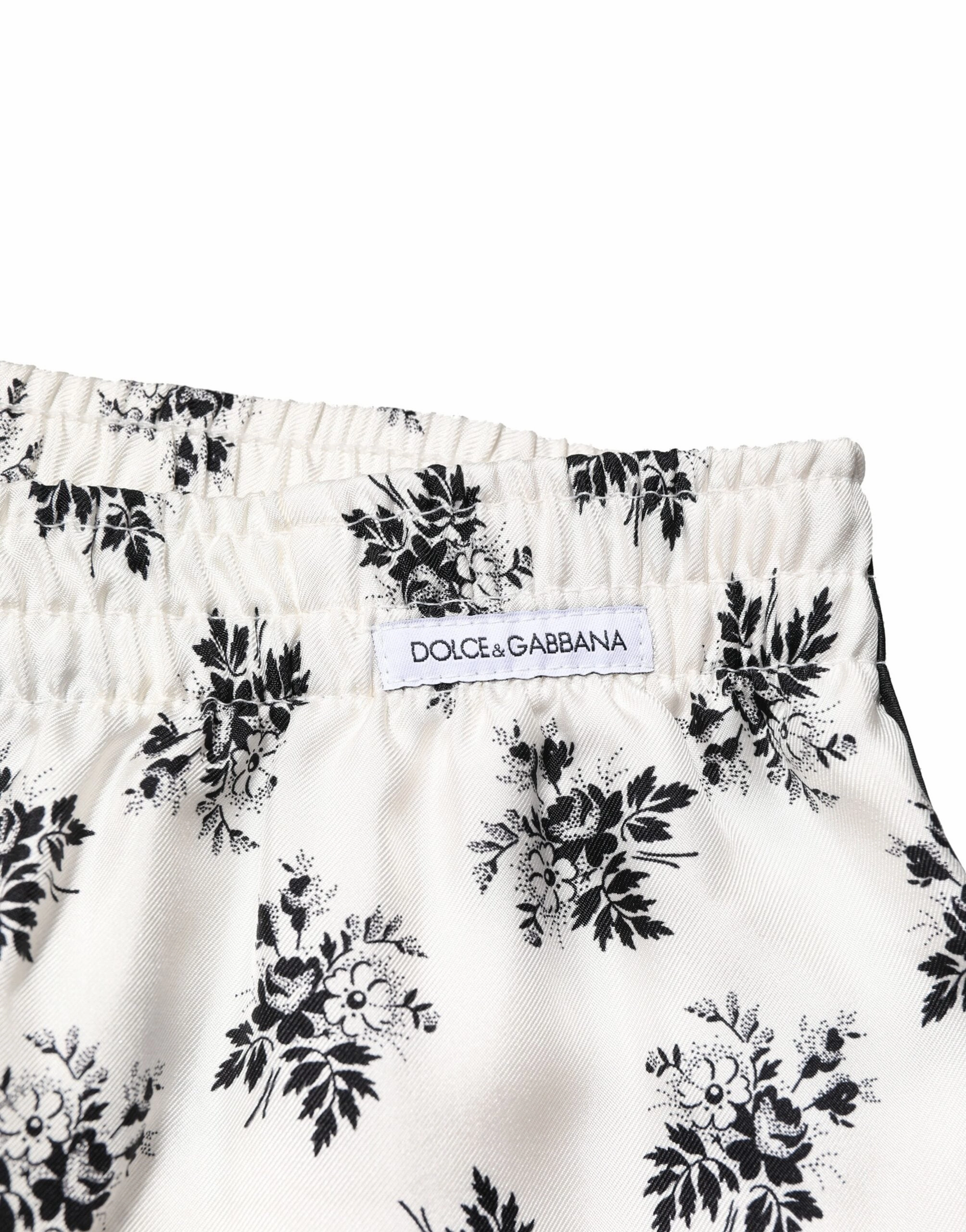 Dolce & Gabbana Floral Silk Casual Lounge Men's Pants
