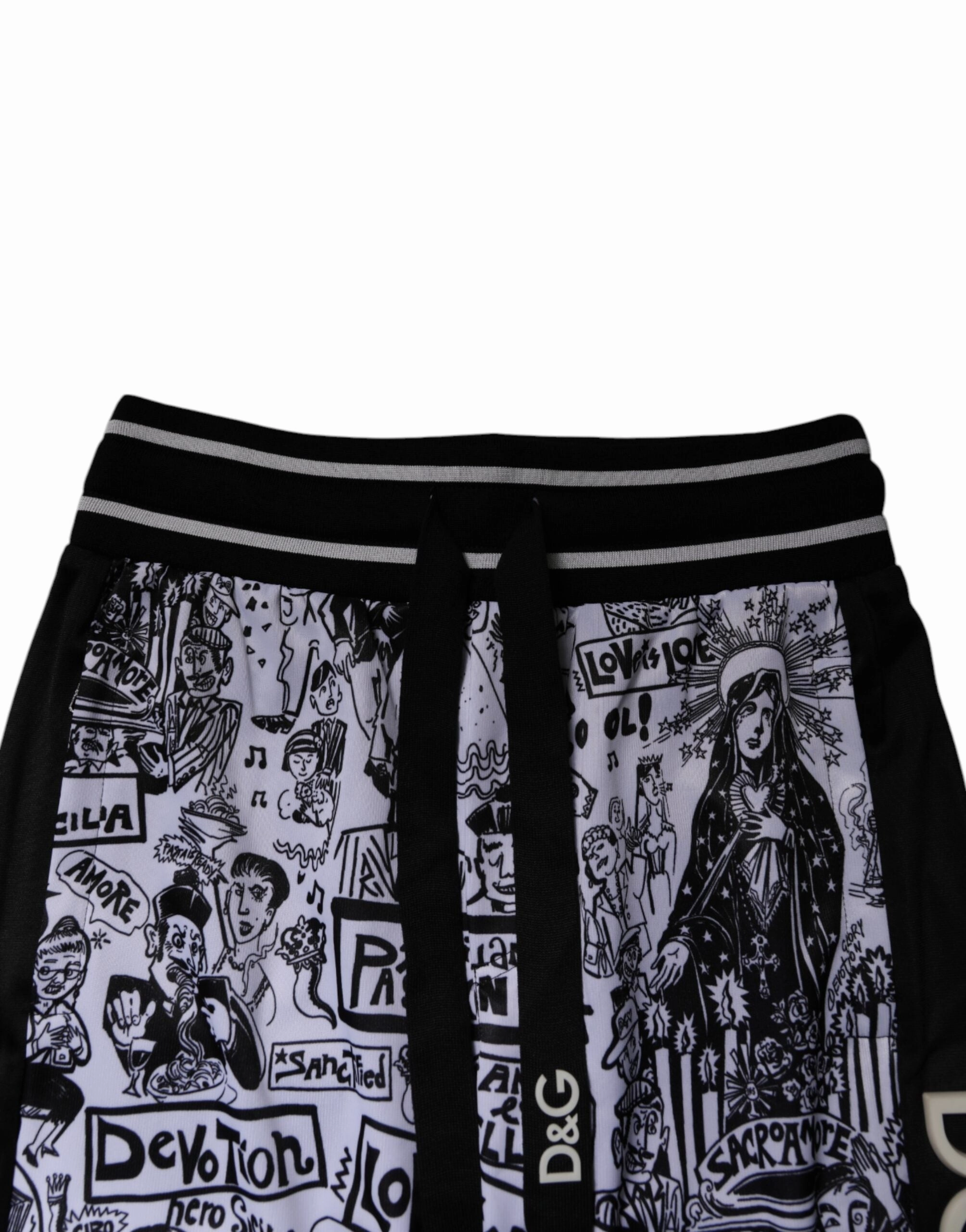 Dolce & Gabbana Graffiti Polyester Jogger Men SweatMen's Men's Pants