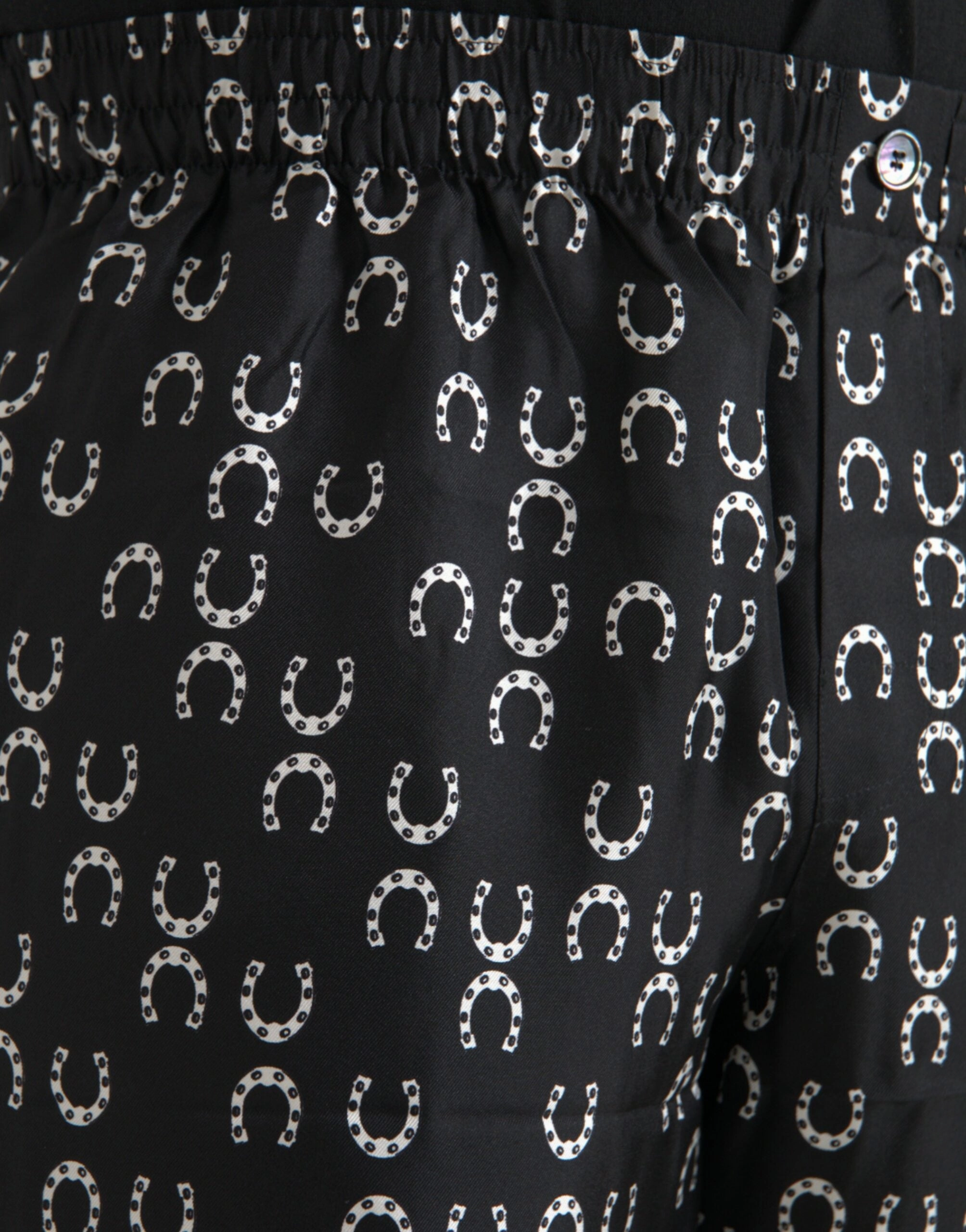 Dolce & Gabbana Horseshoe Print Silk Men's Pants