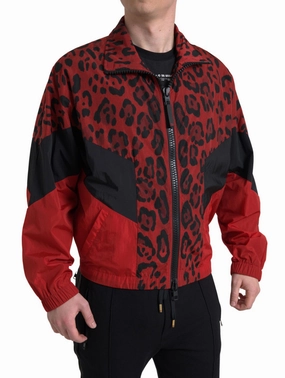Dolce & Gabbana Leopard Zip Sweater Men's Jacket winter sweaters outlet