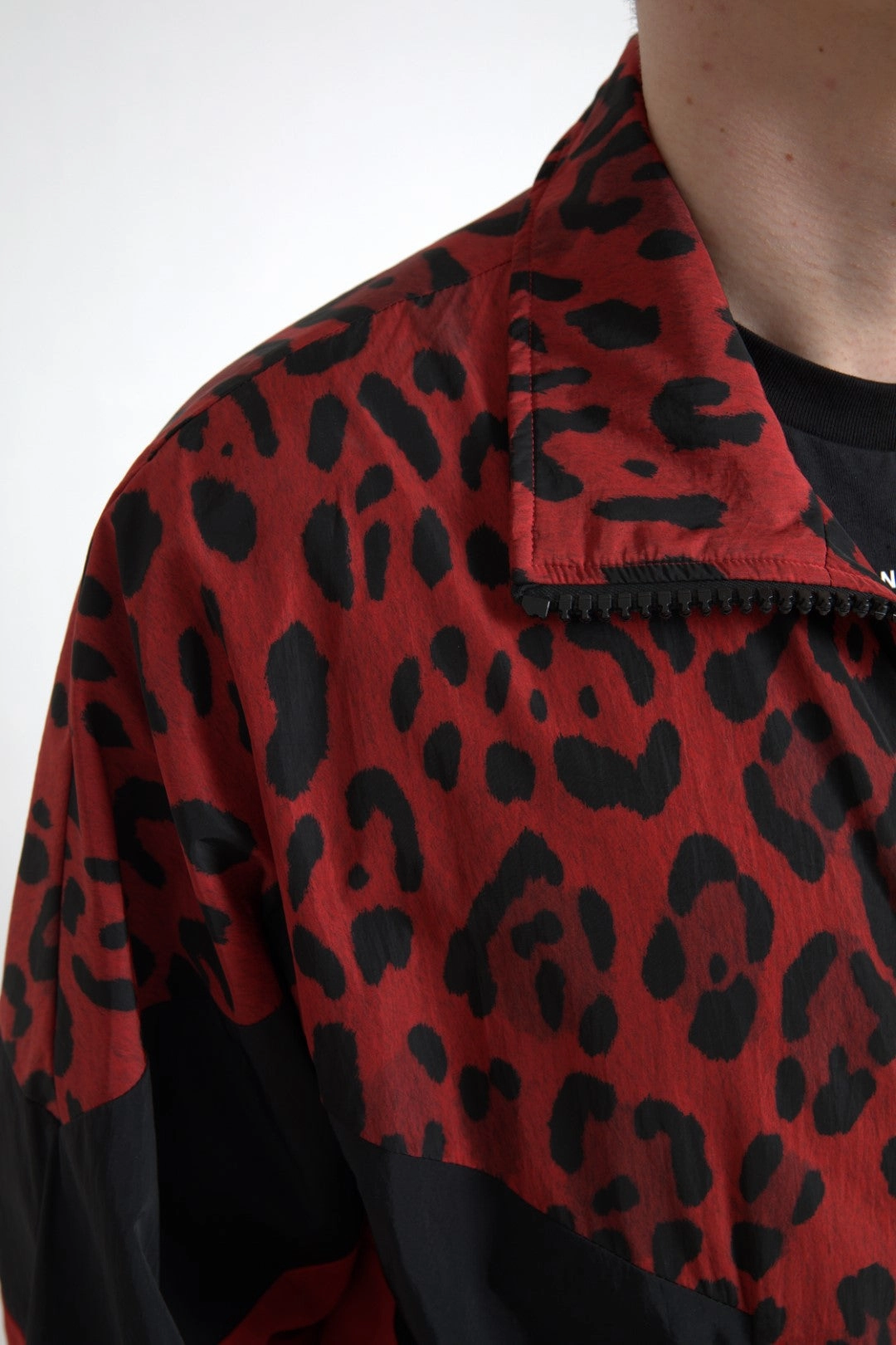 Dolce & Gabbana Leopard Zip Sweater Men's Jacket