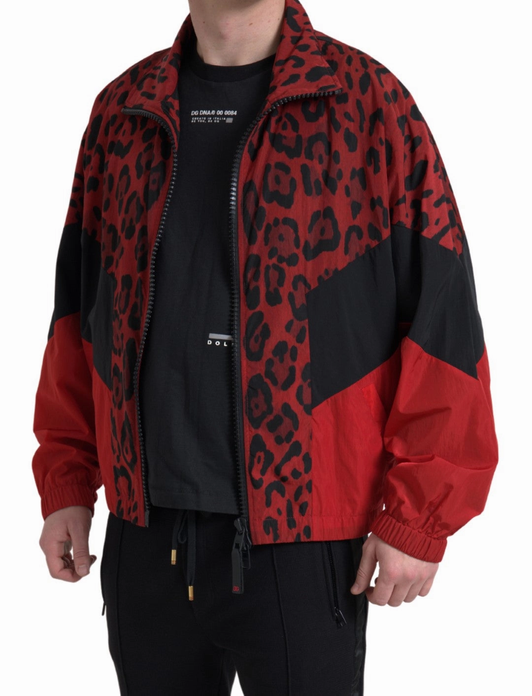 Dolce & Gabbana Leopard Zip Sweater Men's Jacket