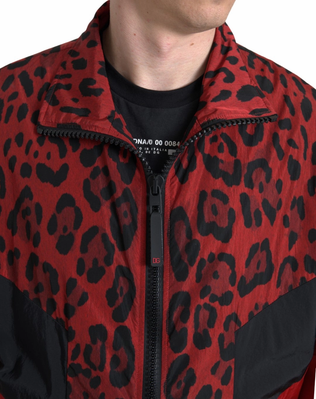 Dolce & Gabbana Leopard Zip Sweater Men's Jacket