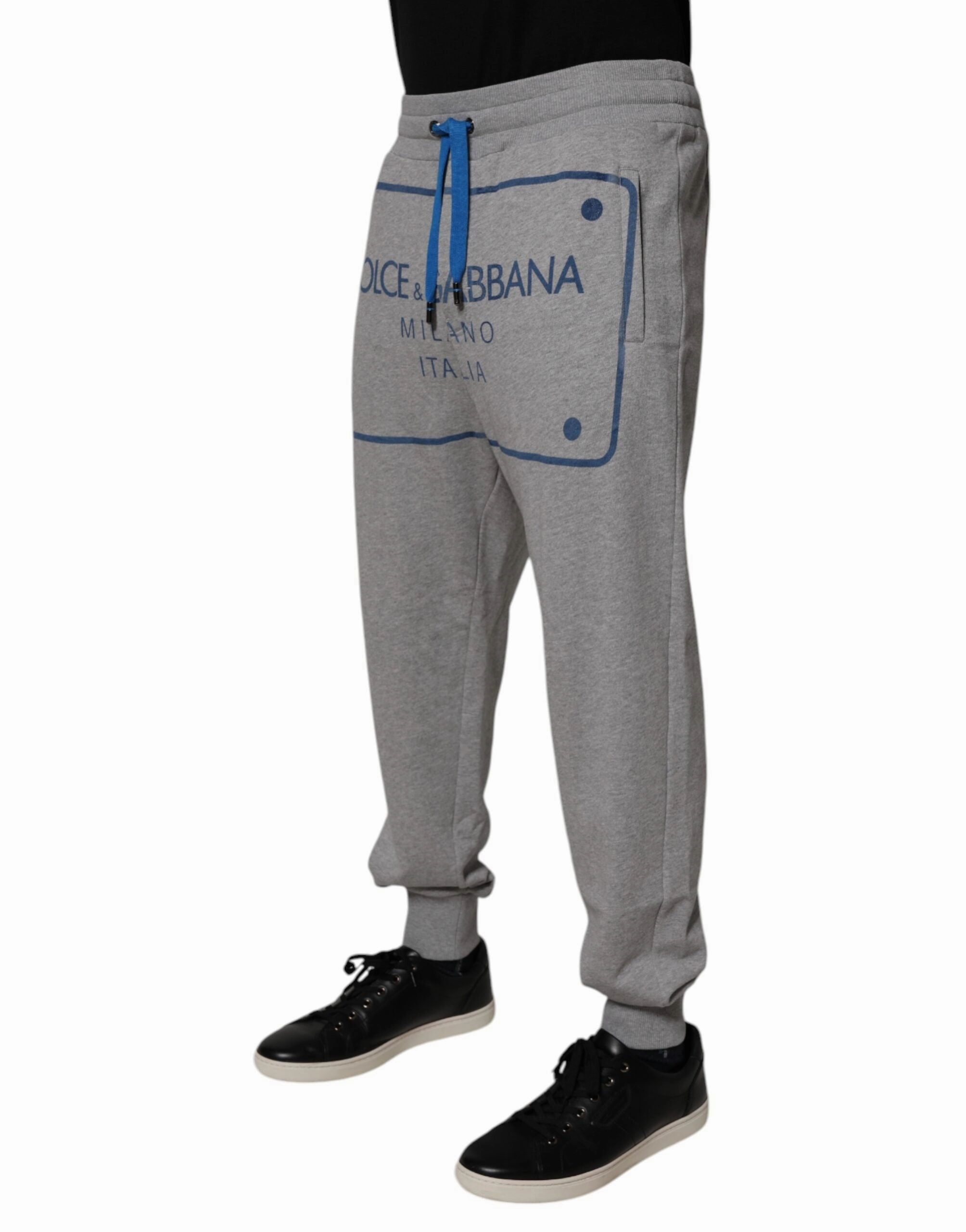 Dolce & Gabbana Logo Cotton Men Jogger SweatMen's Men's Pants (Pre-Owned)