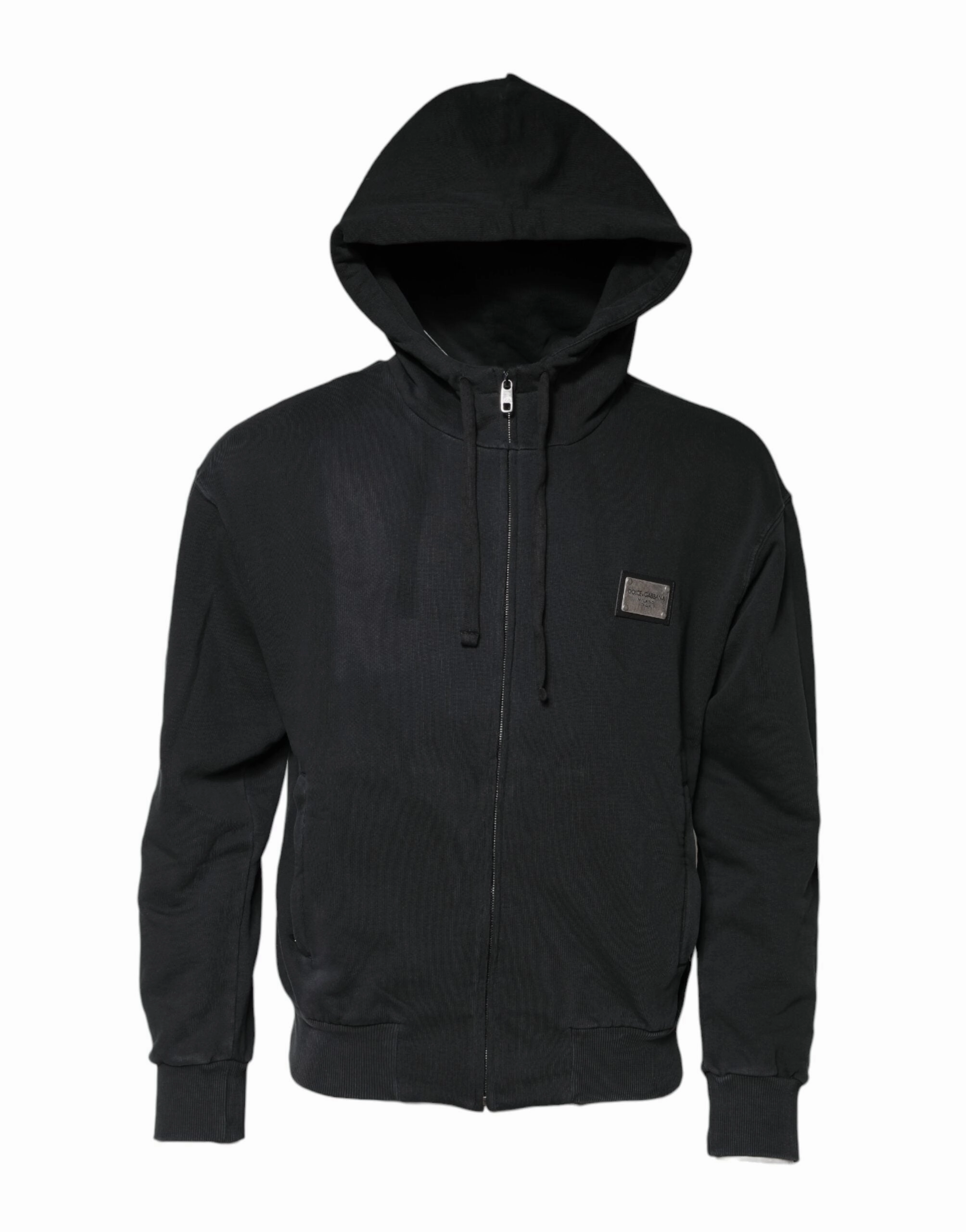Dolce & Gabbana Logo Full Zip Hooded Men Sweatshirt Men's Sweater (Pre-Owned) knit sweaters cheap