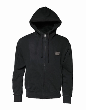Dolce & Gabbana Logo Full Zip Hooded Men Sweatshirt Men's Sweater (Pre-Owned) knit sweaters cheap