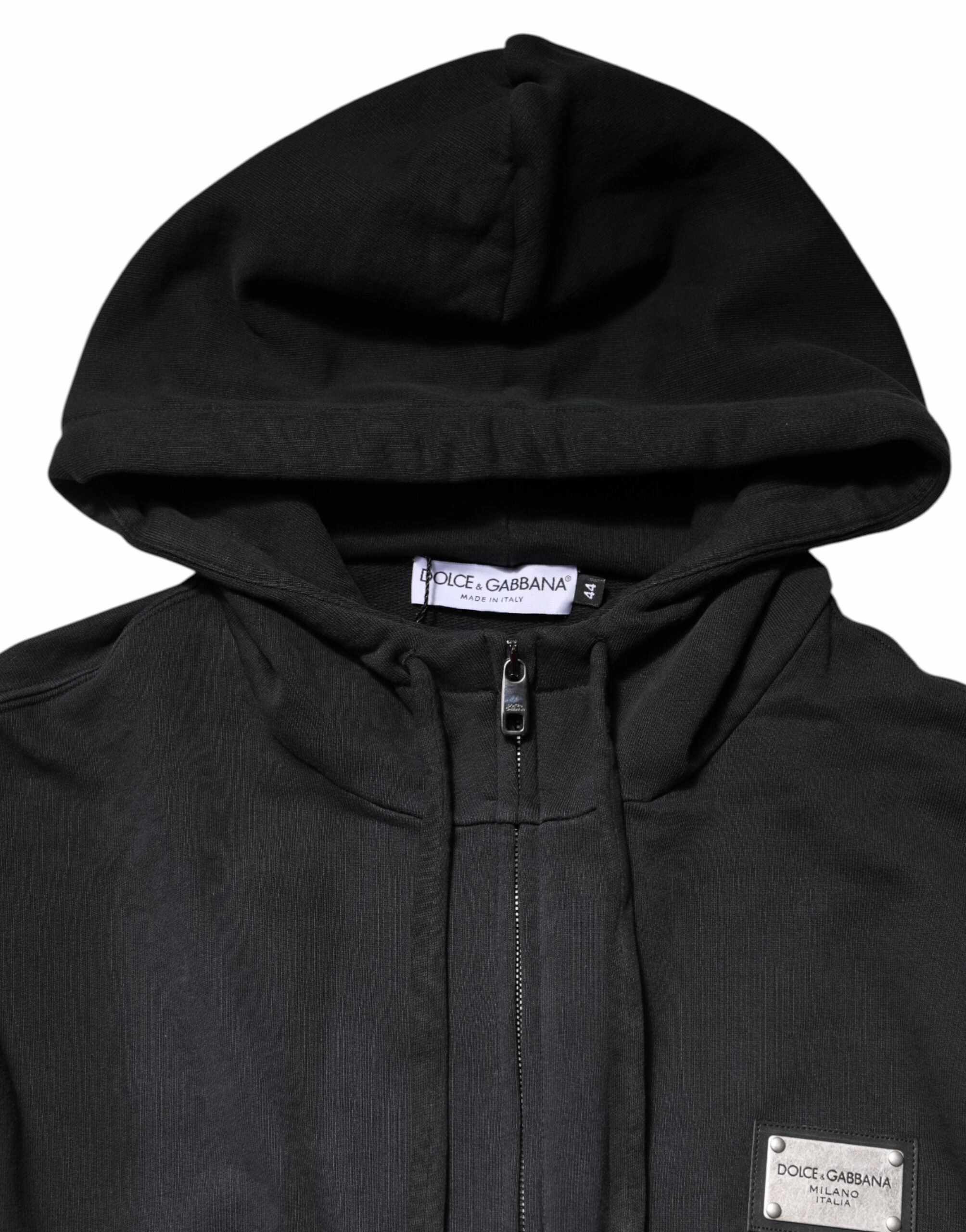 Dolce & Gabbana Logo Full Zip Hooded Men Sweatshirt Men's Sweater (Pre-Owned)