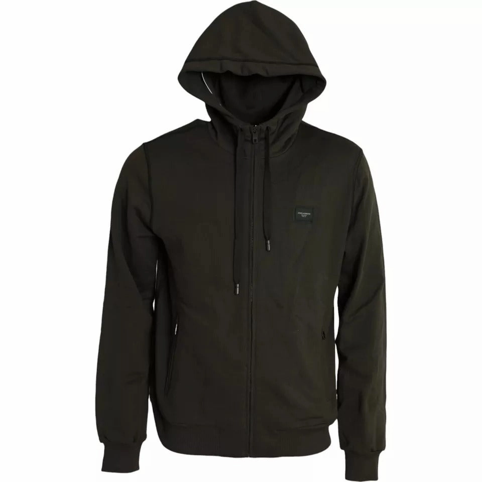 Dolce & Gabbana  Logo Hooded Full Zip Men's Sweater (Pre-Owned) turtleneck sweaters sale