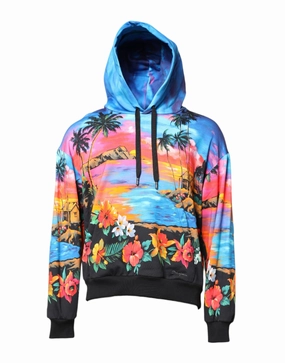 Dolce & Gabbana multi Print Hooded Sweatshirt Men's Sweater knit sweaters cheap