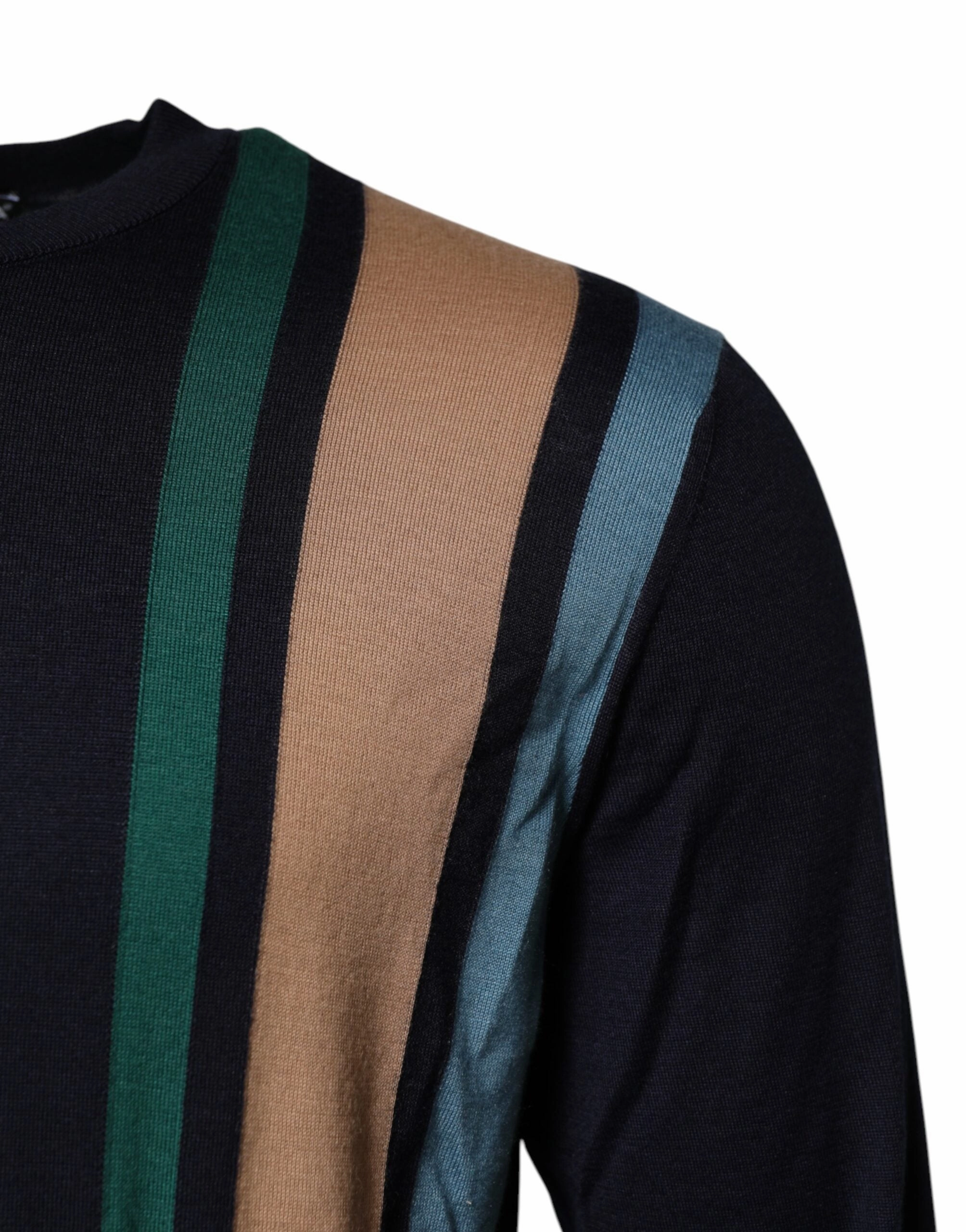 Dolce & Gabbana multi Stripes Crew Neck Pullover Men's Sweater (Pre-Owned)