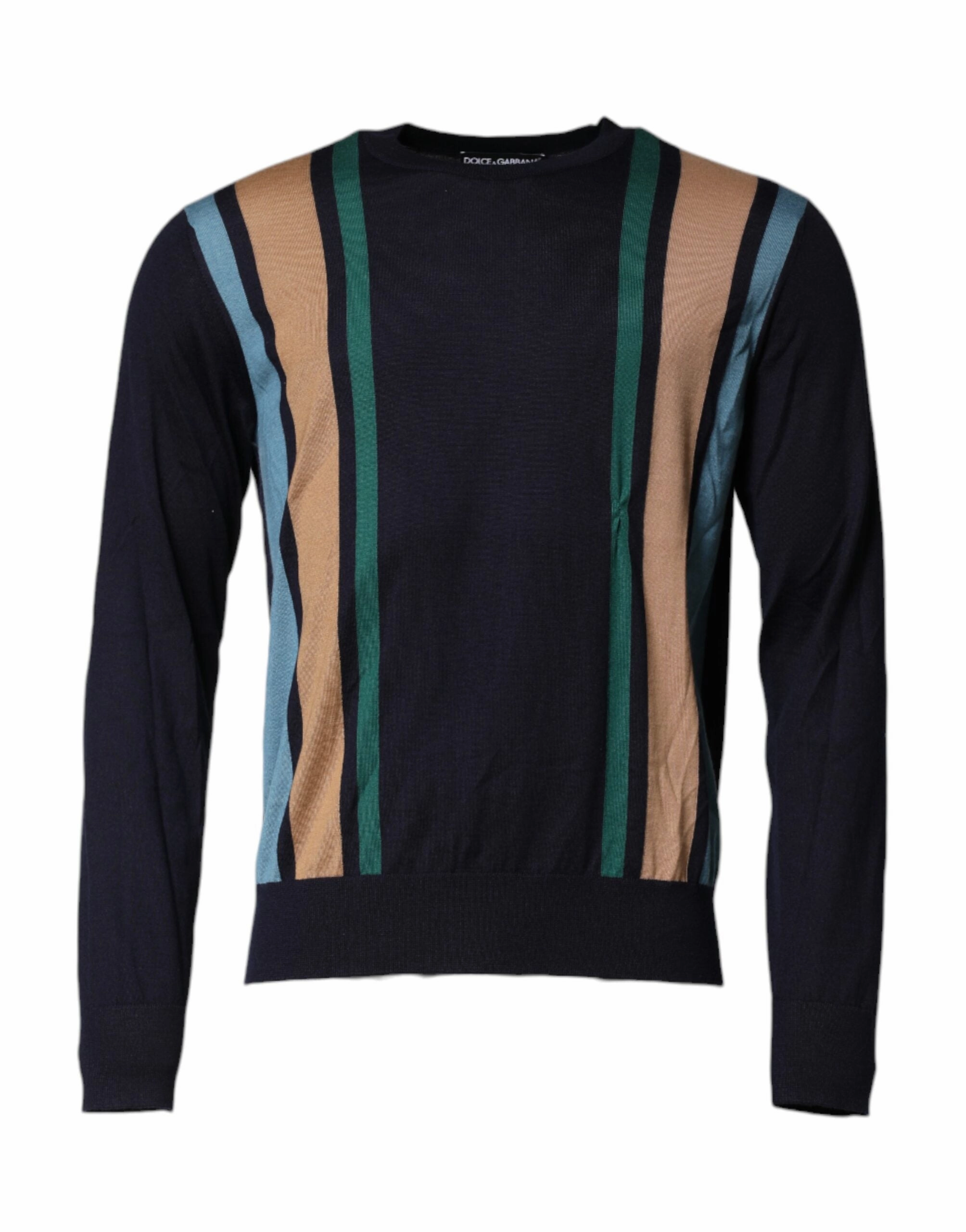 Dolce & Gabbana multi Stripes Crew Neck Pullover Men's Sweater (Pre-Owned) knit sweaters cheap