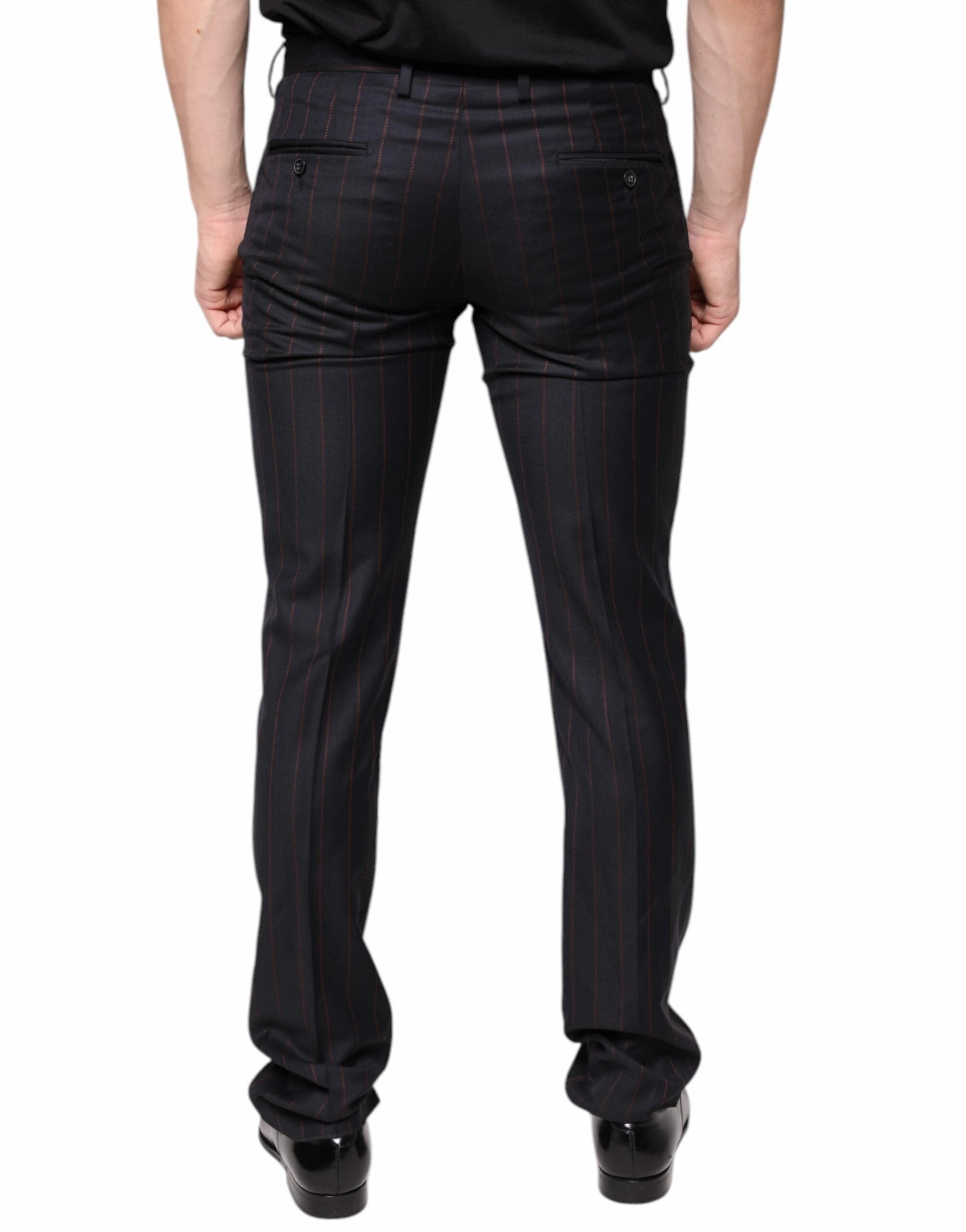 Dolce & Gabbana Stripes Skinny Men Dress Men's Pants