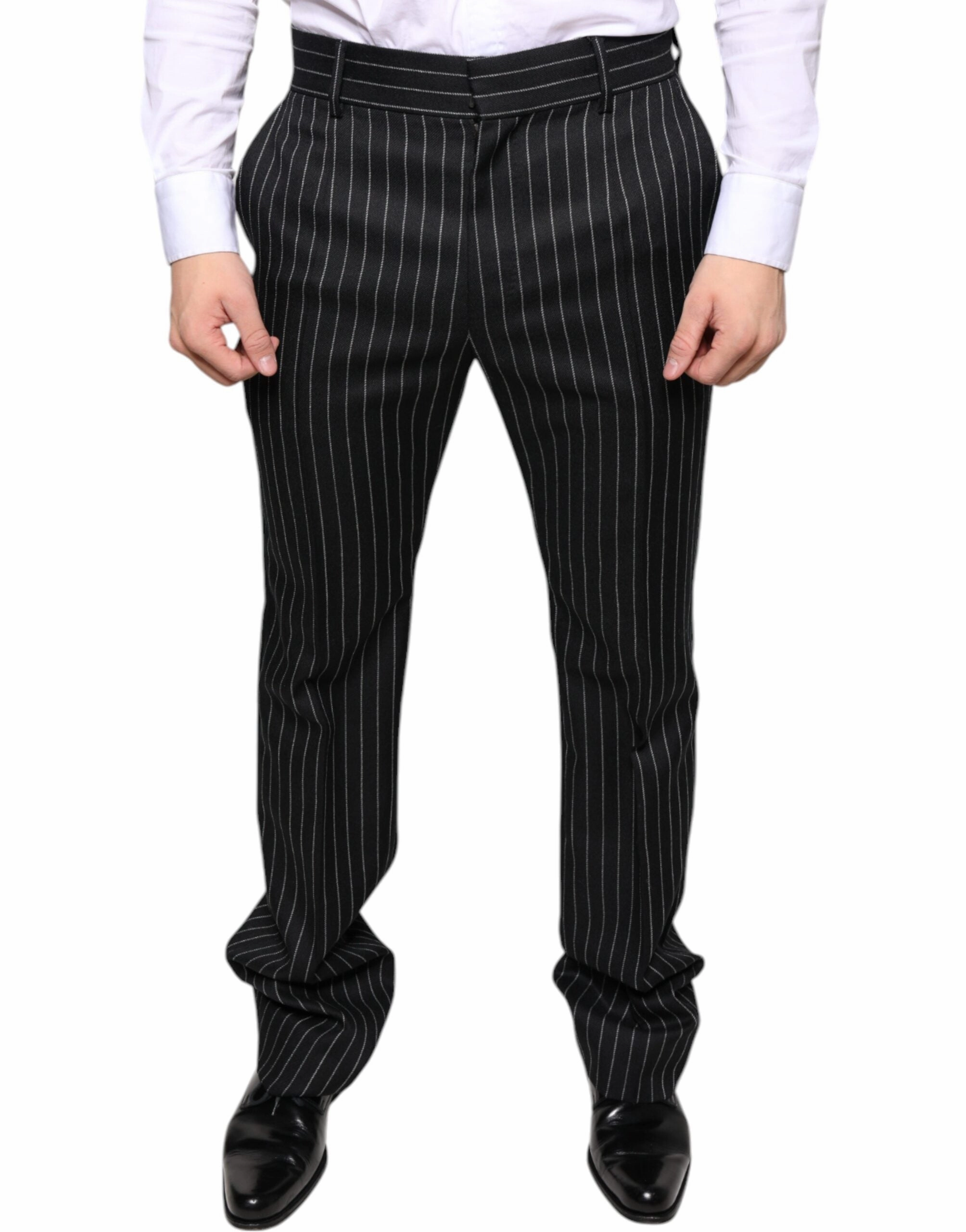 Dolce & Gabbana Stripes Skinny Men Dress Men's Pants