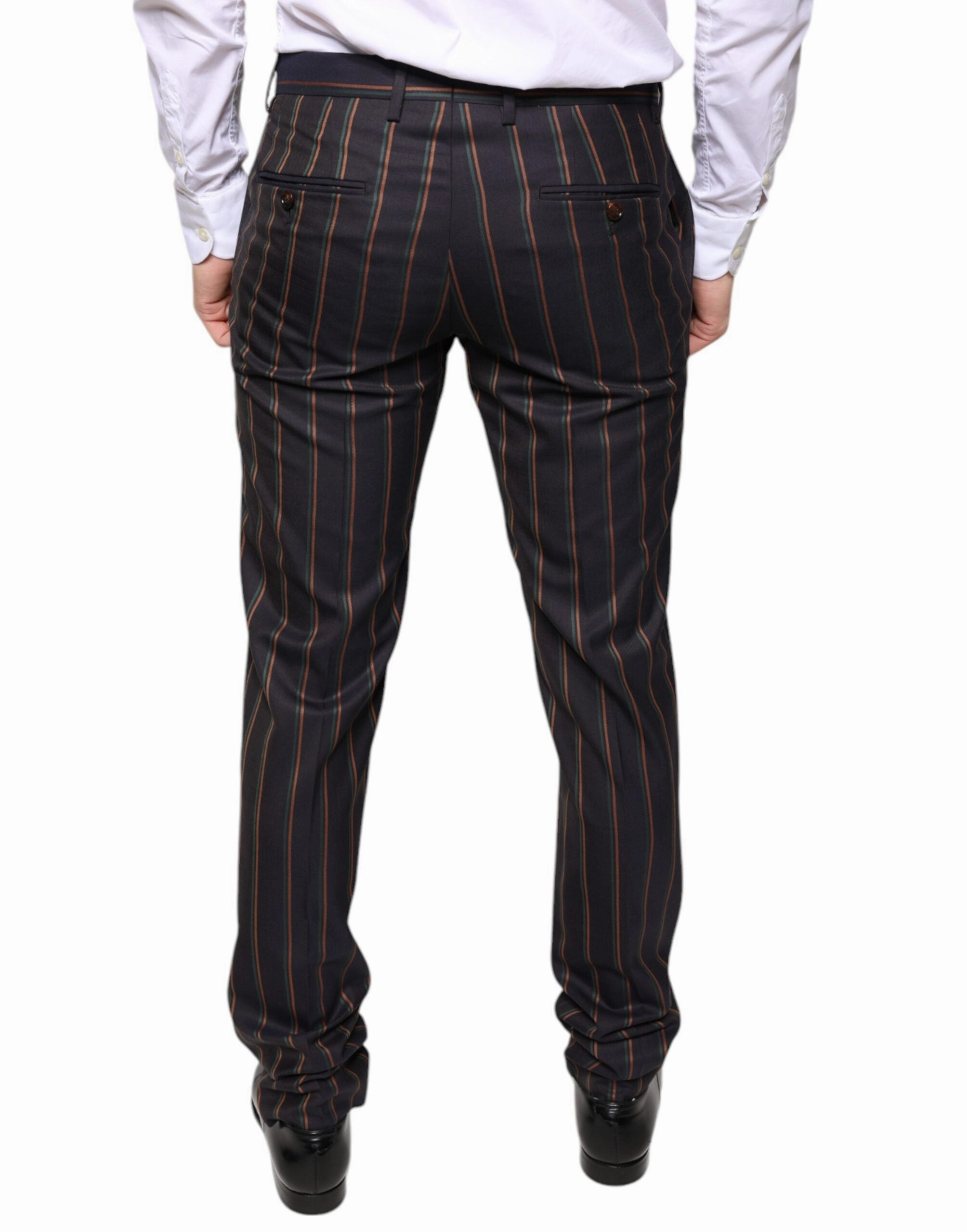 Dolce & Gabbana Stripes Skinny Men Dress Men's Pants
