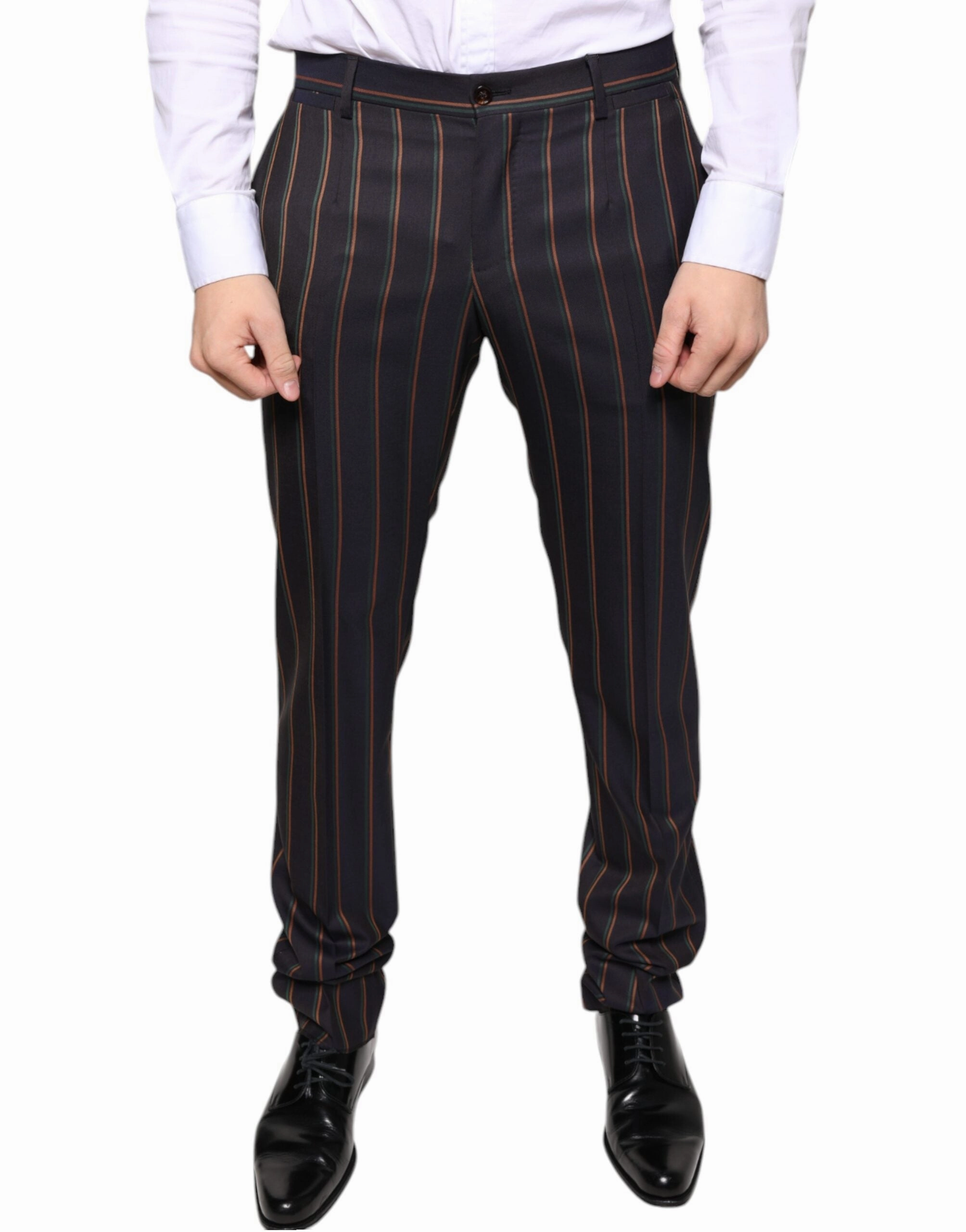 Dolce & Gabbana Stripes Skinny Men Dress Men's Pants