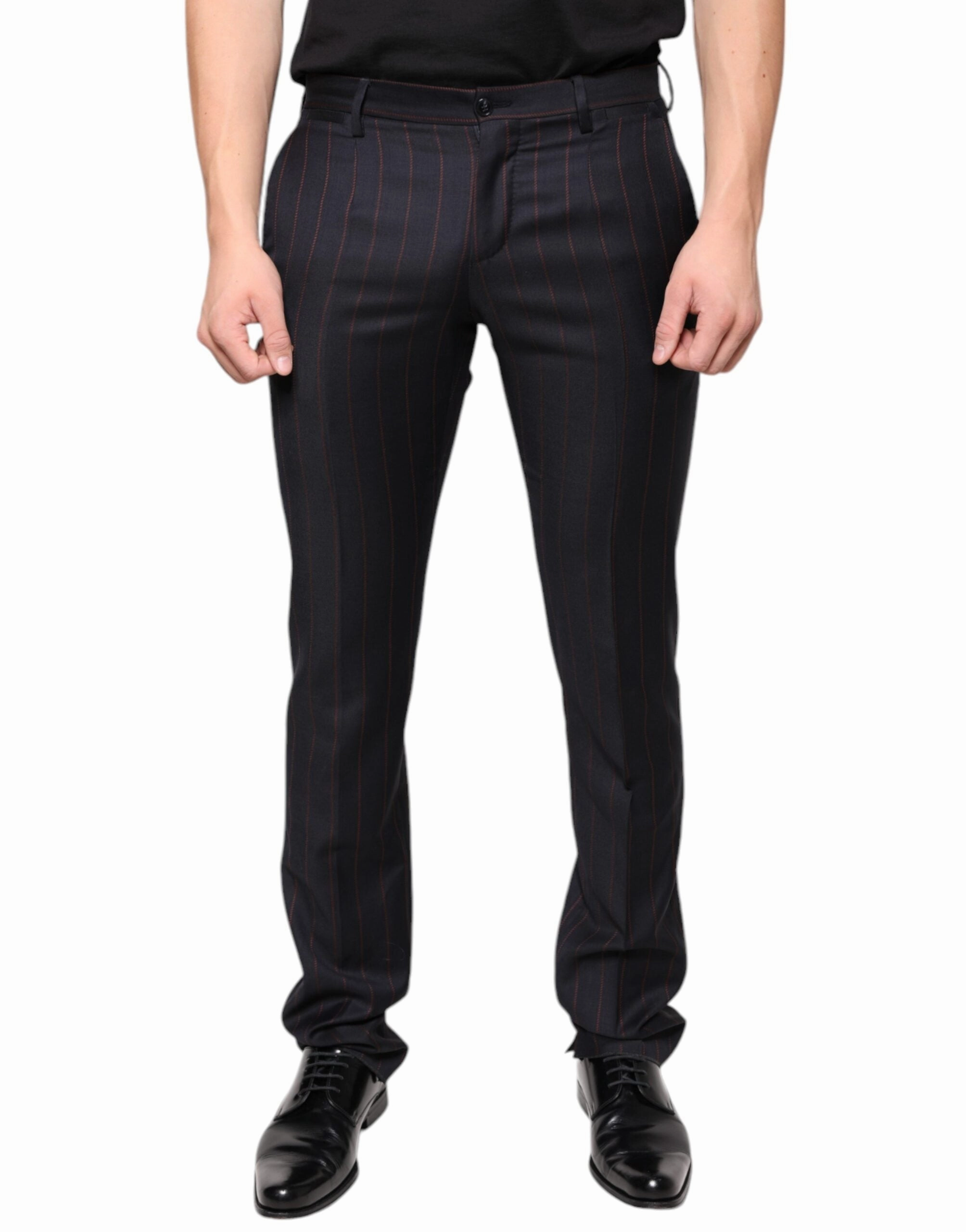 Dolce & Gabbana Stripes Skinny Men Dress Men's Pants