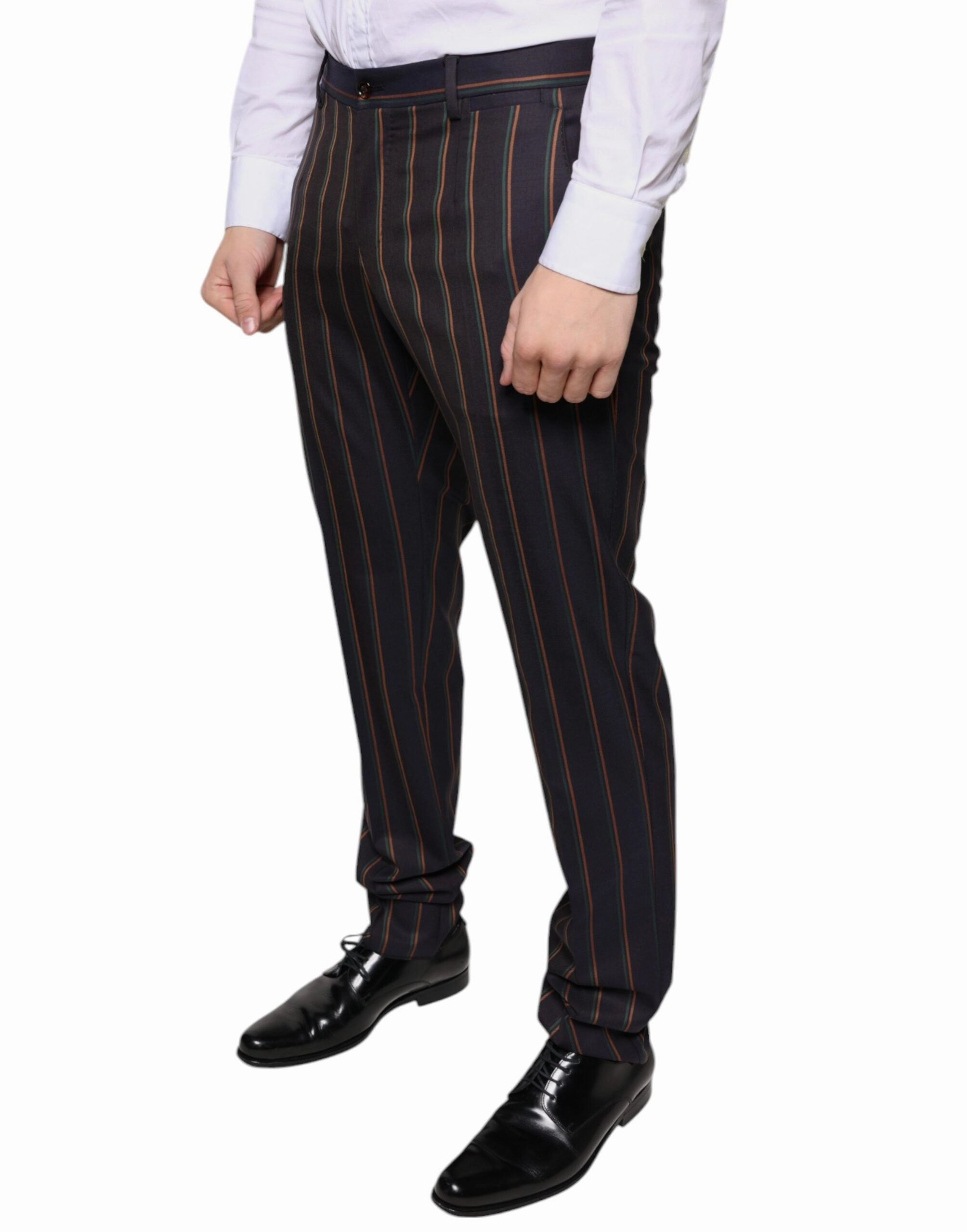 Dolce & Gabbana Stripes Skinny Men Dress Men's Pants