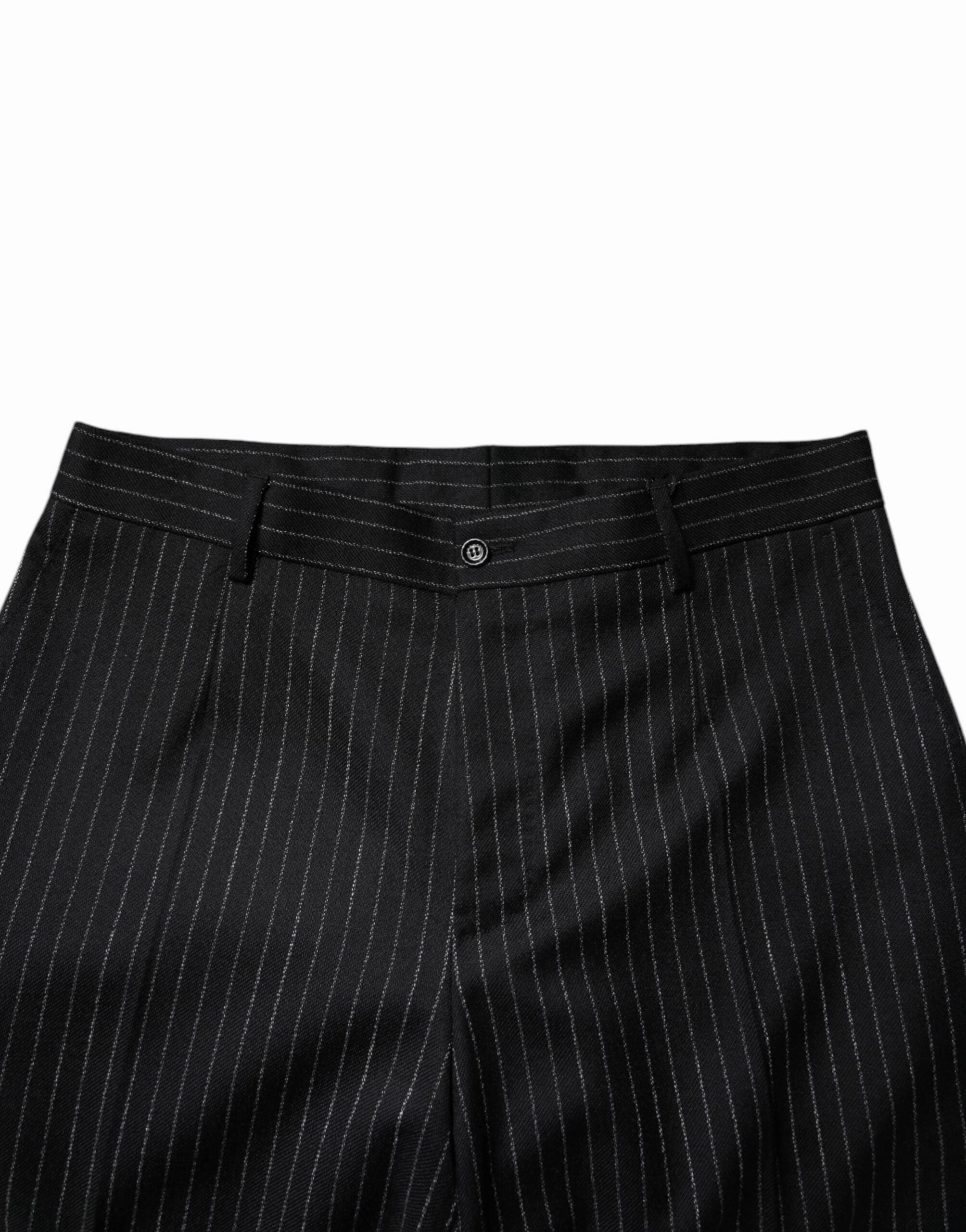 Dolce & Gabbana Stripes Wide Leg Formal Men Dress Men's Pants