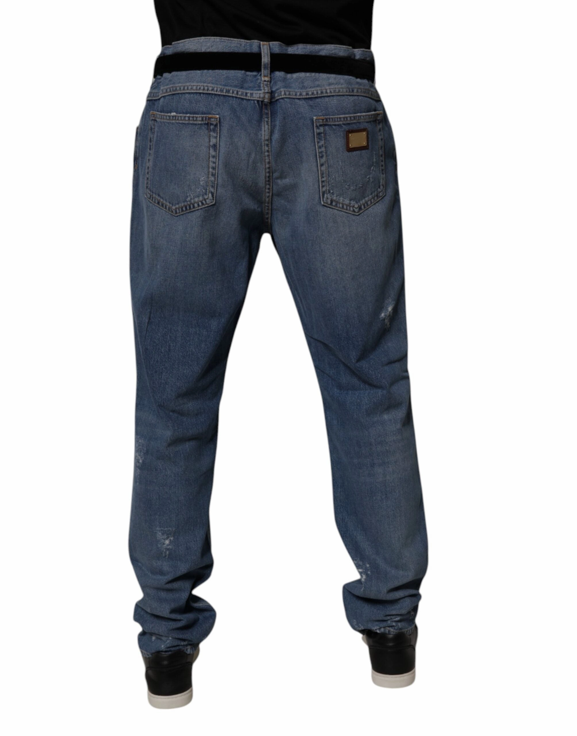 Dolce & Gabbana Tatte Cotton Straight Men's Jeans