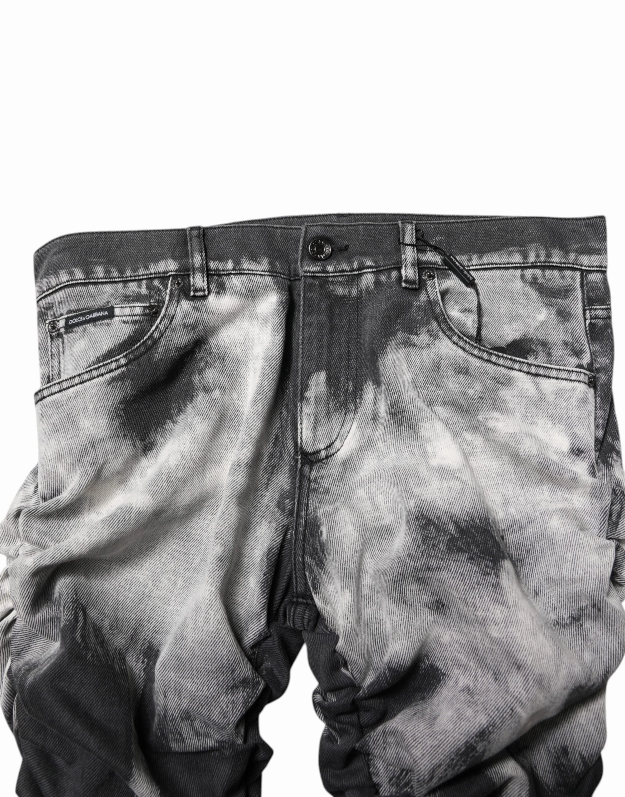 Dolce & Gabbana Tie Dye Straight blue Men's Jeans