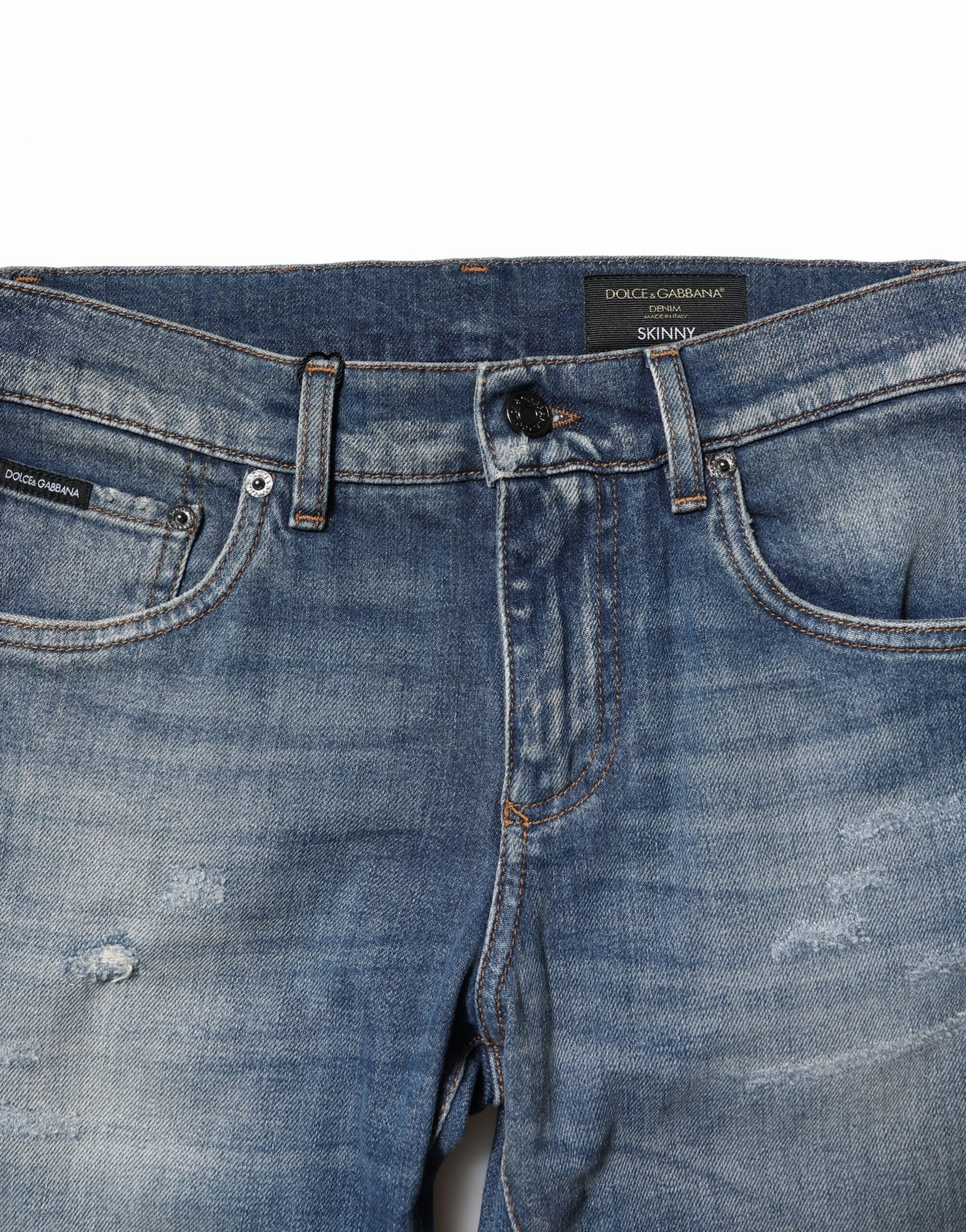 Dolce & Gabbana Washed Cotton Slim Fit Men Men's Jeans