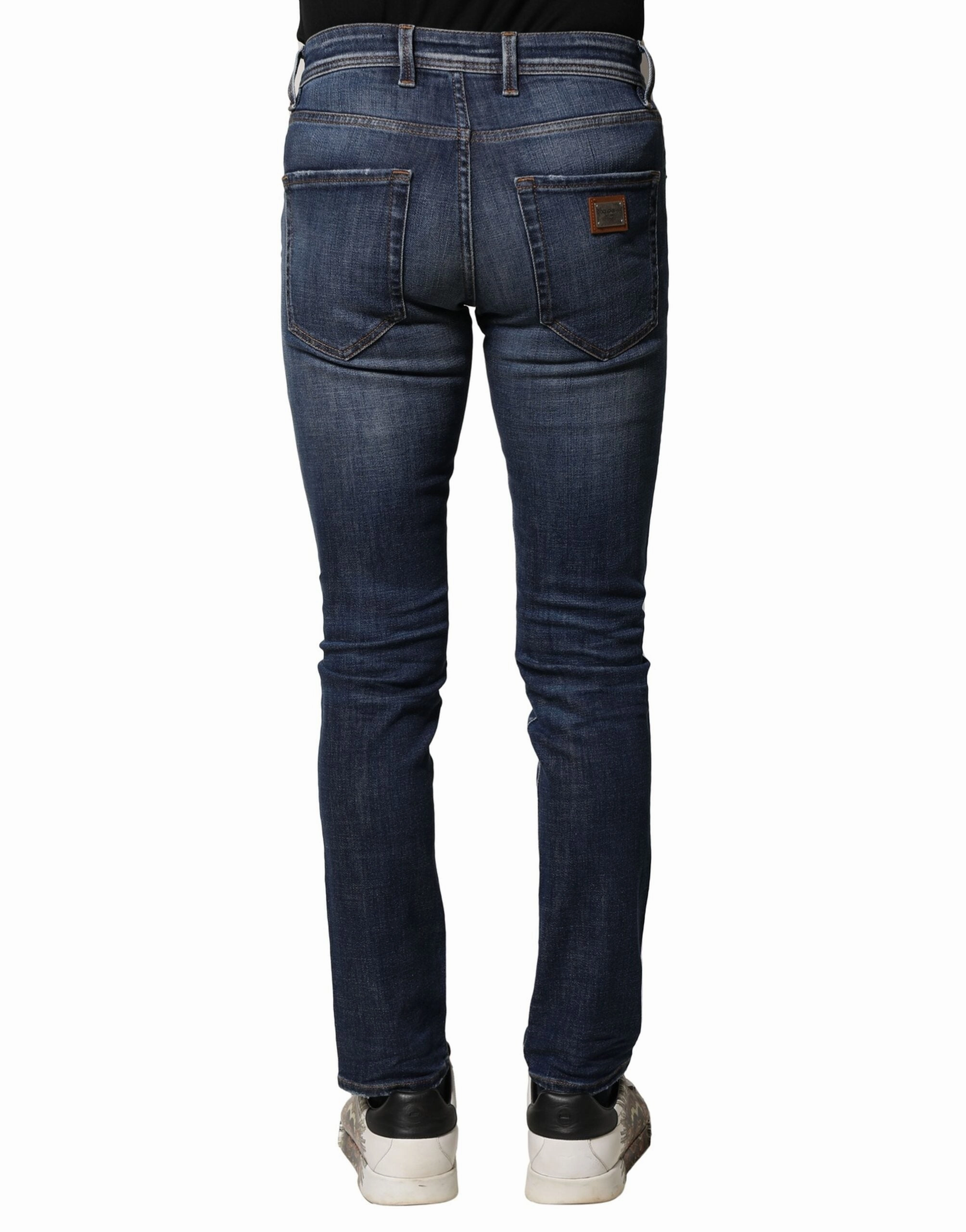Dolce & Gabbana Washed Cotton Slim Fit Men Men's Jeans