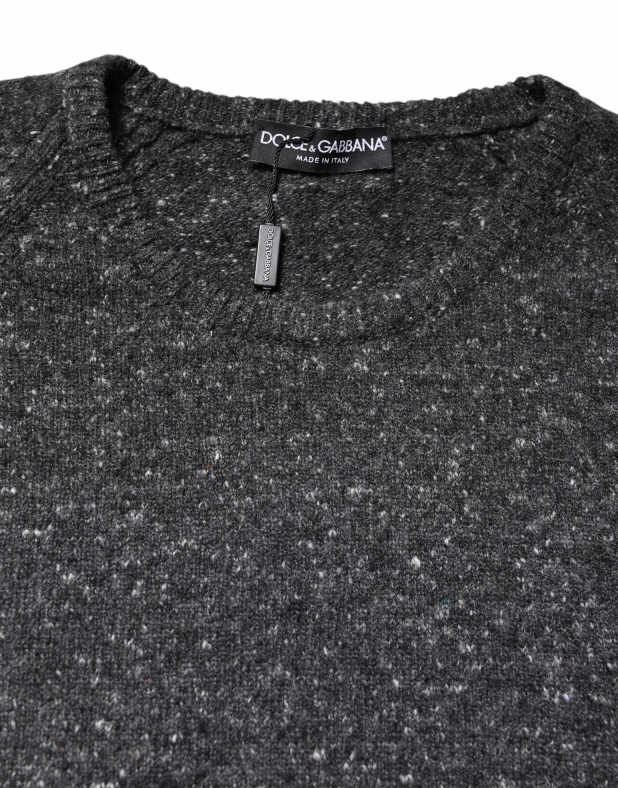 Dolce & Gabbana Wool Knitted Round Neck Pullover Men's Sweater