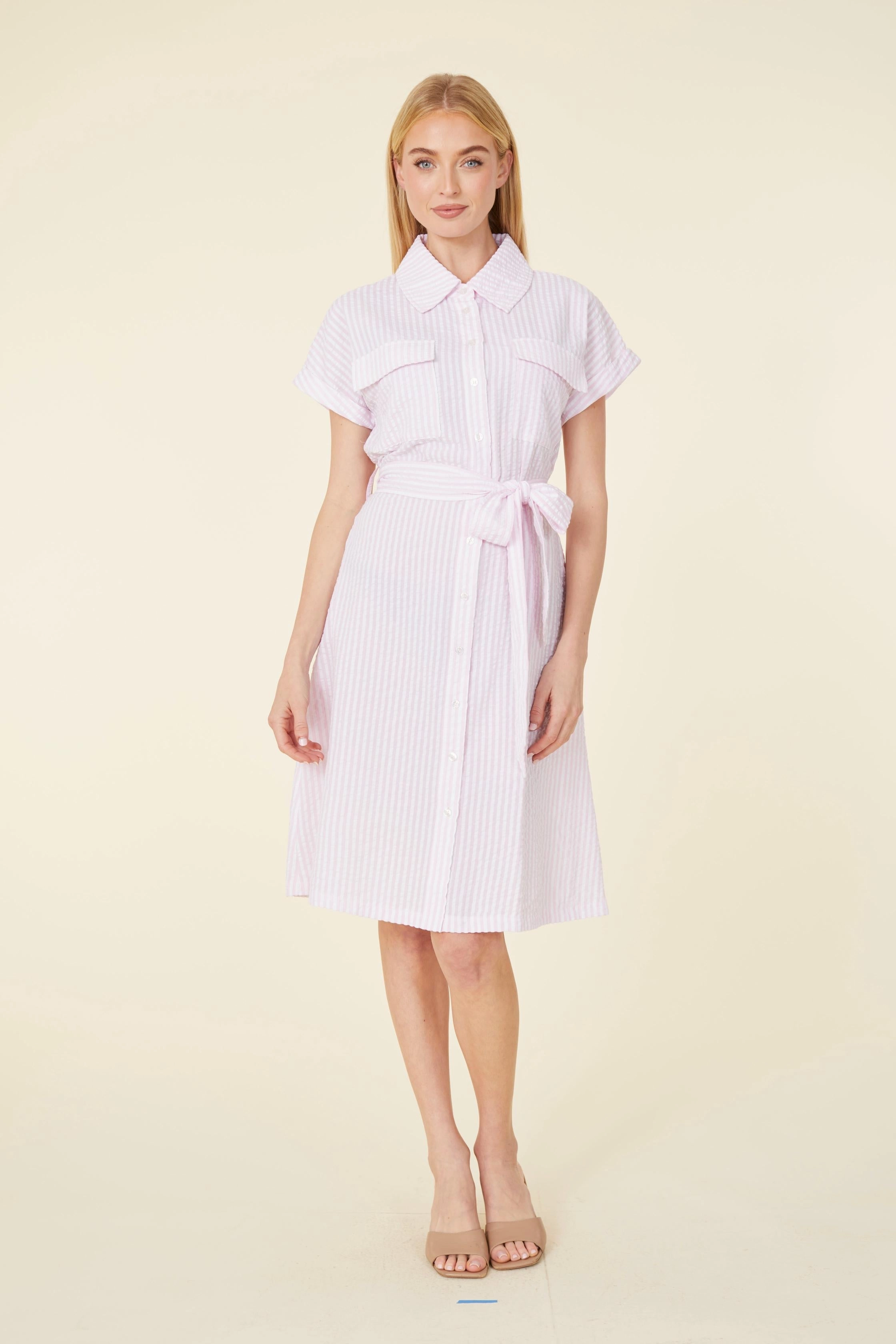 Dolce Cabo Grace Dress - Pink/White