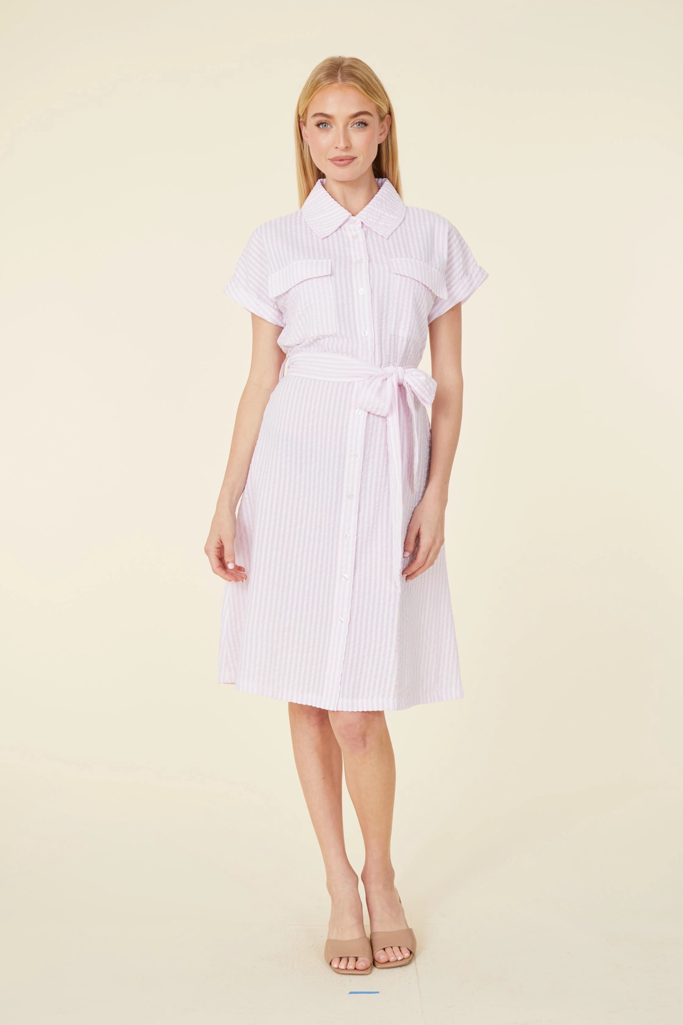 Dolce Cabo Grace Dress - Pink/White